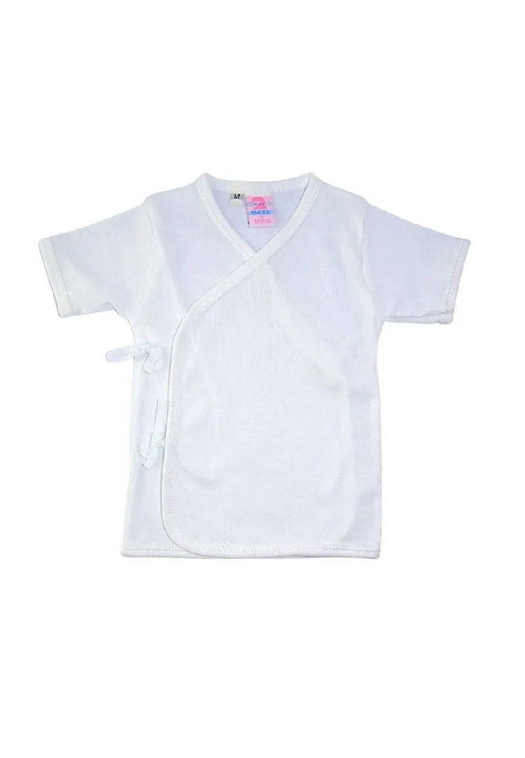 3 piece Plain Short Sleeves Tieside