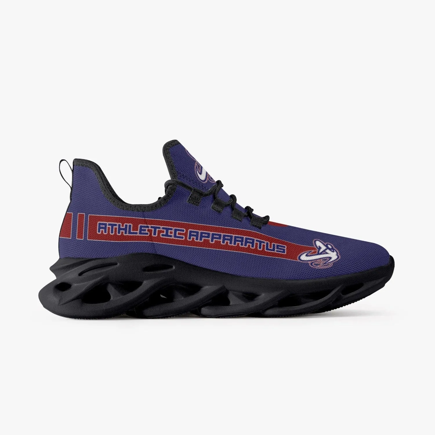 ATHLETIC APPARATUS V1 RWB BOUNCE MESH KNIT SNEAKERS - BLACK