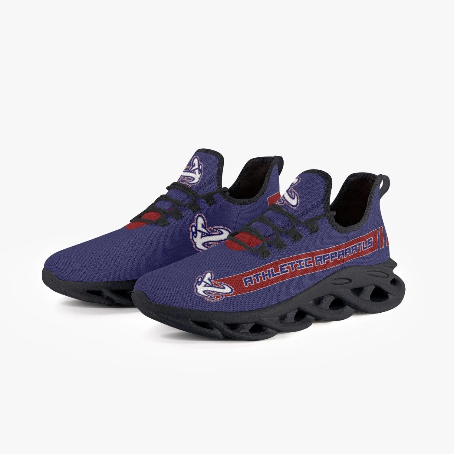 ATHLETIC APPARATUS V1 RWB BOUNCE MESH KNIT SNEAKERS - BLACK