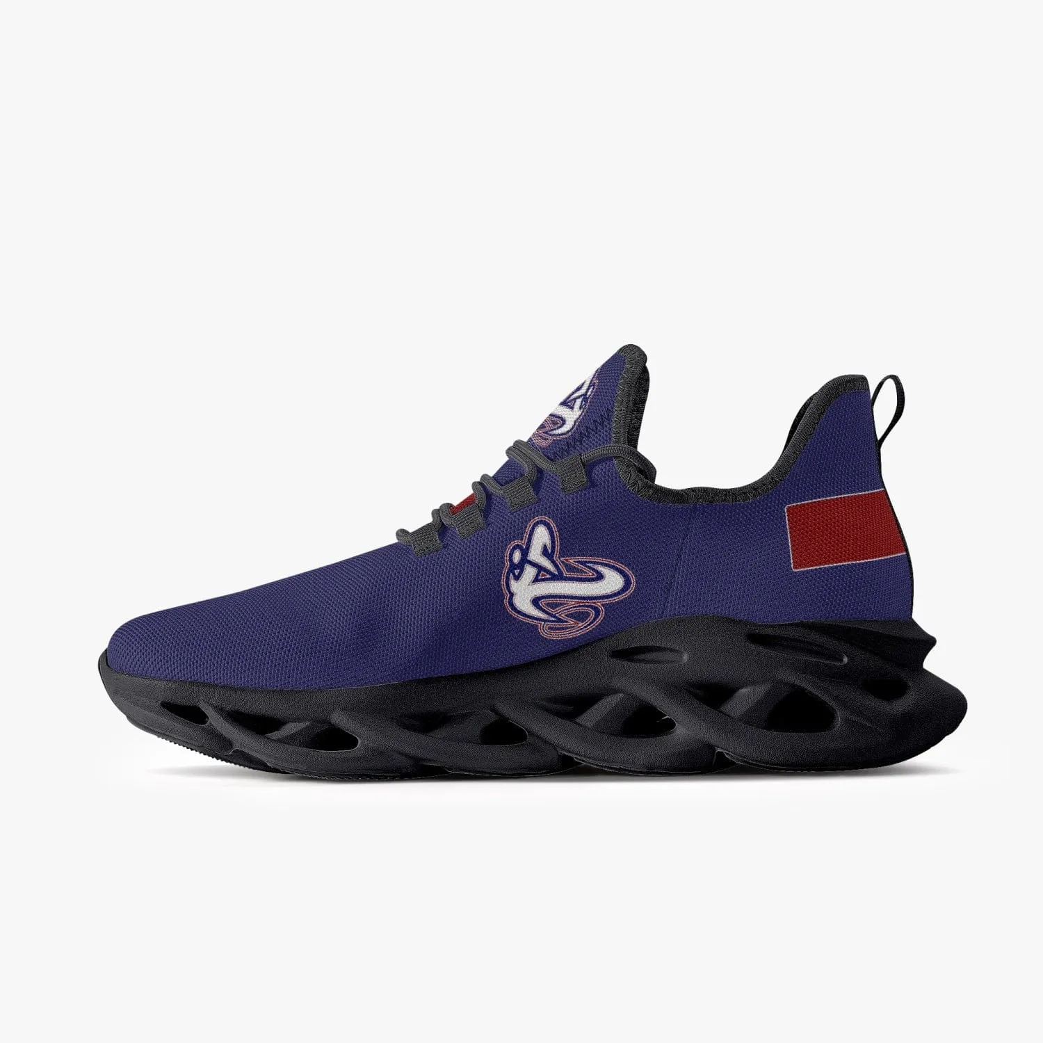 ATHLETIC APPARATUS V1 RWB BOUNCE MESH KNIT SNEAKERS - BLACK