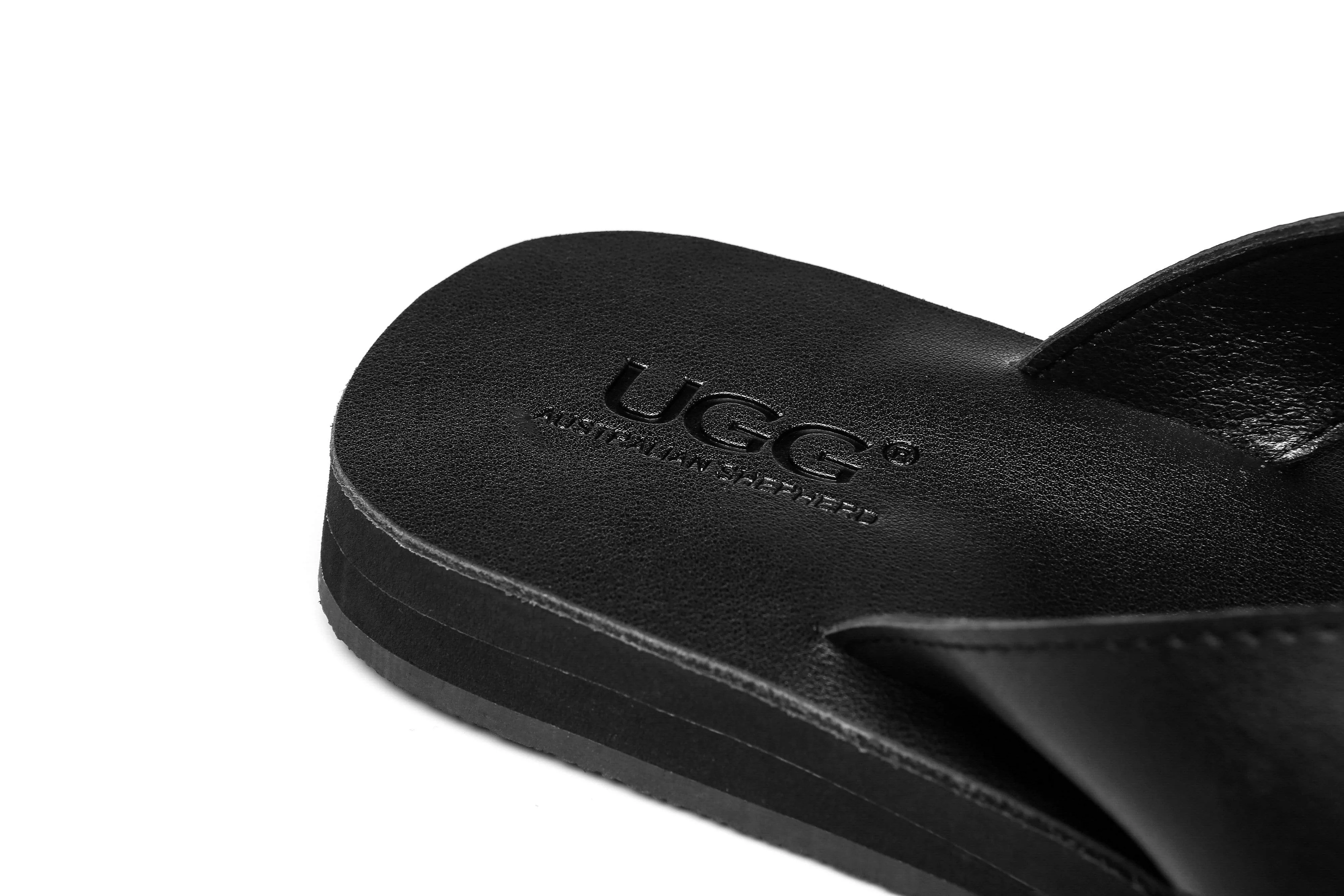 Australian Shepherd® Murphy Women and Men Leather Slides Thong