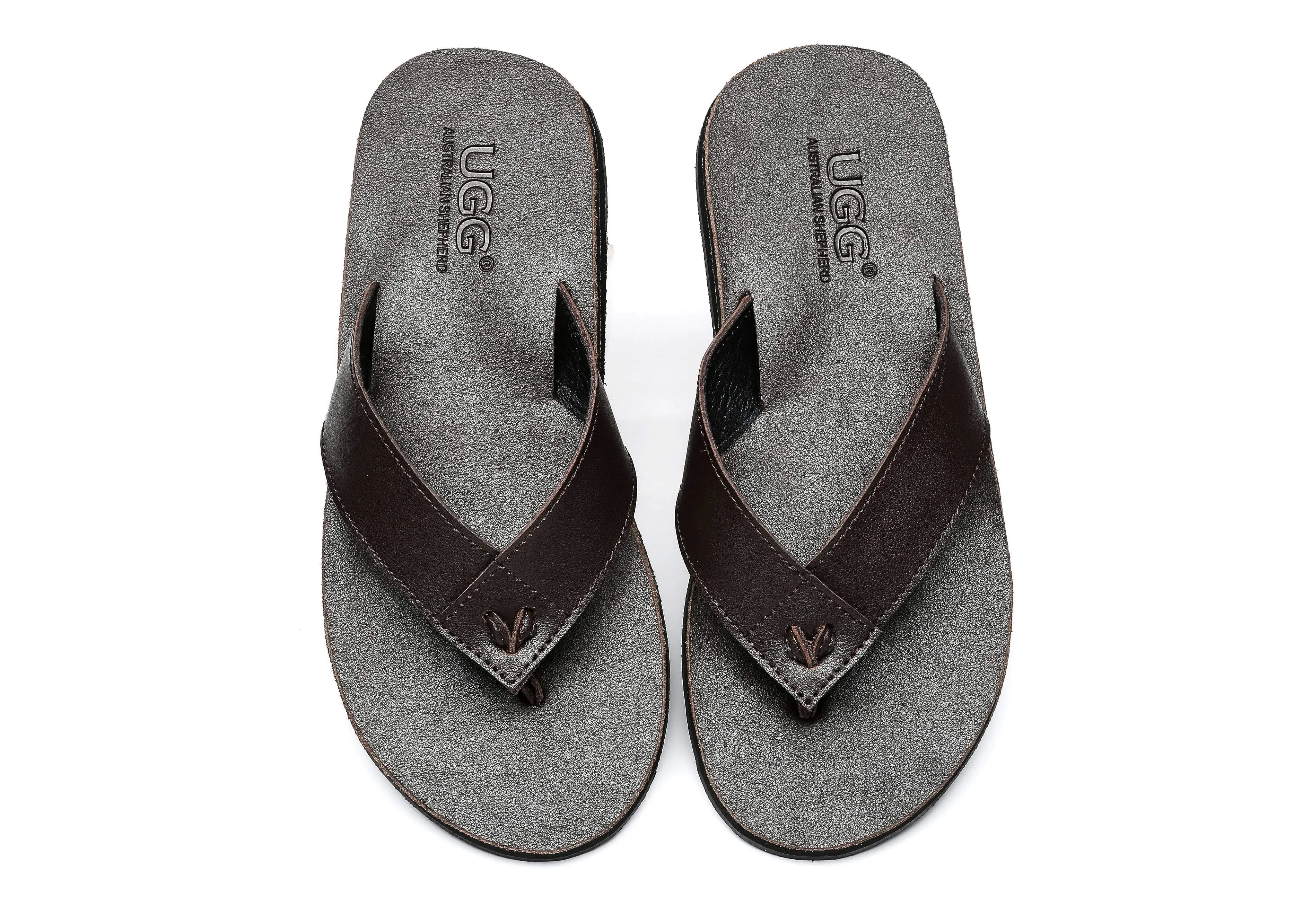 Australian Shepherd® Murphy Women and Men Leather Slides Thong