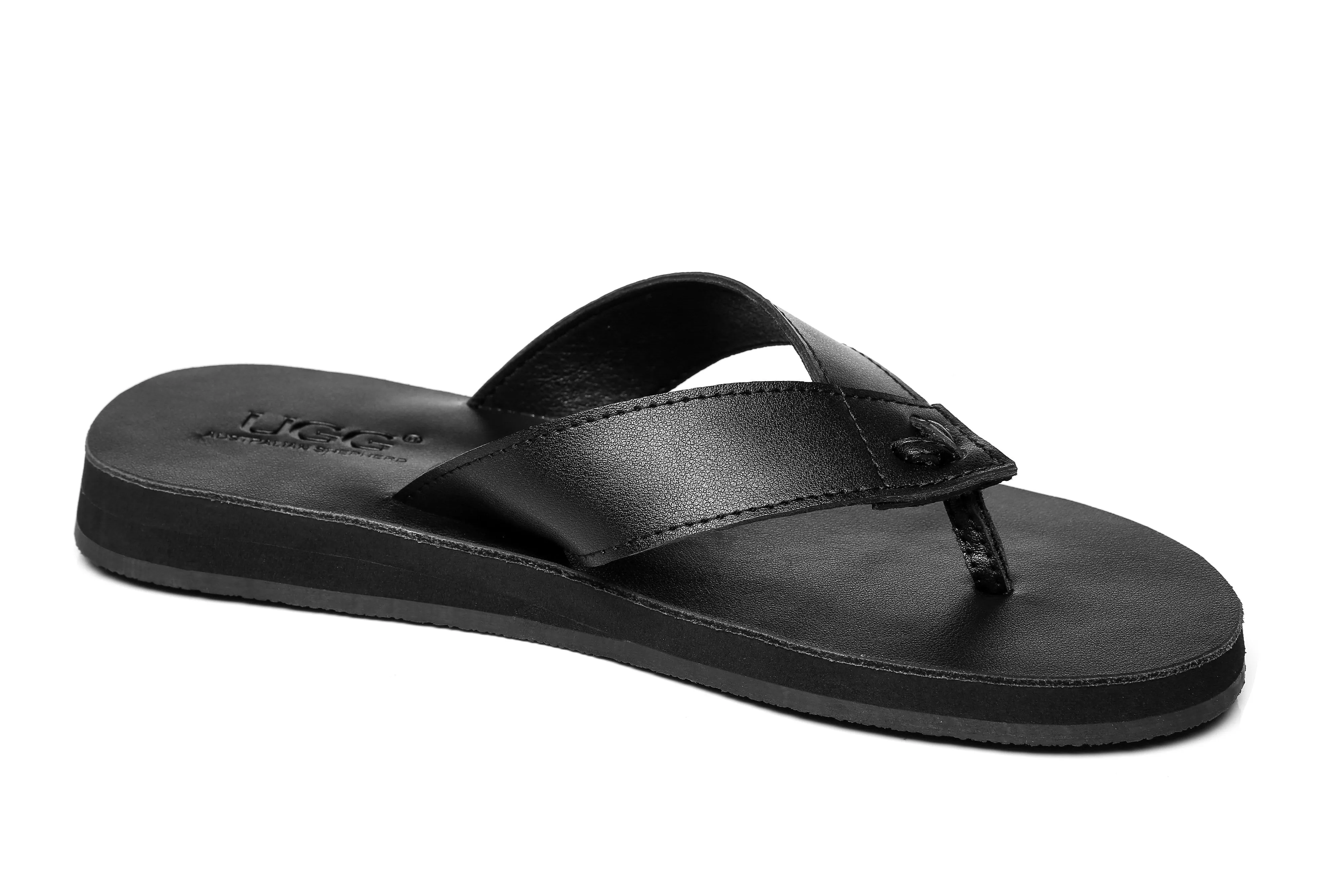 Australian Shepherd® Murphy Women and Men Leather Slides Thong