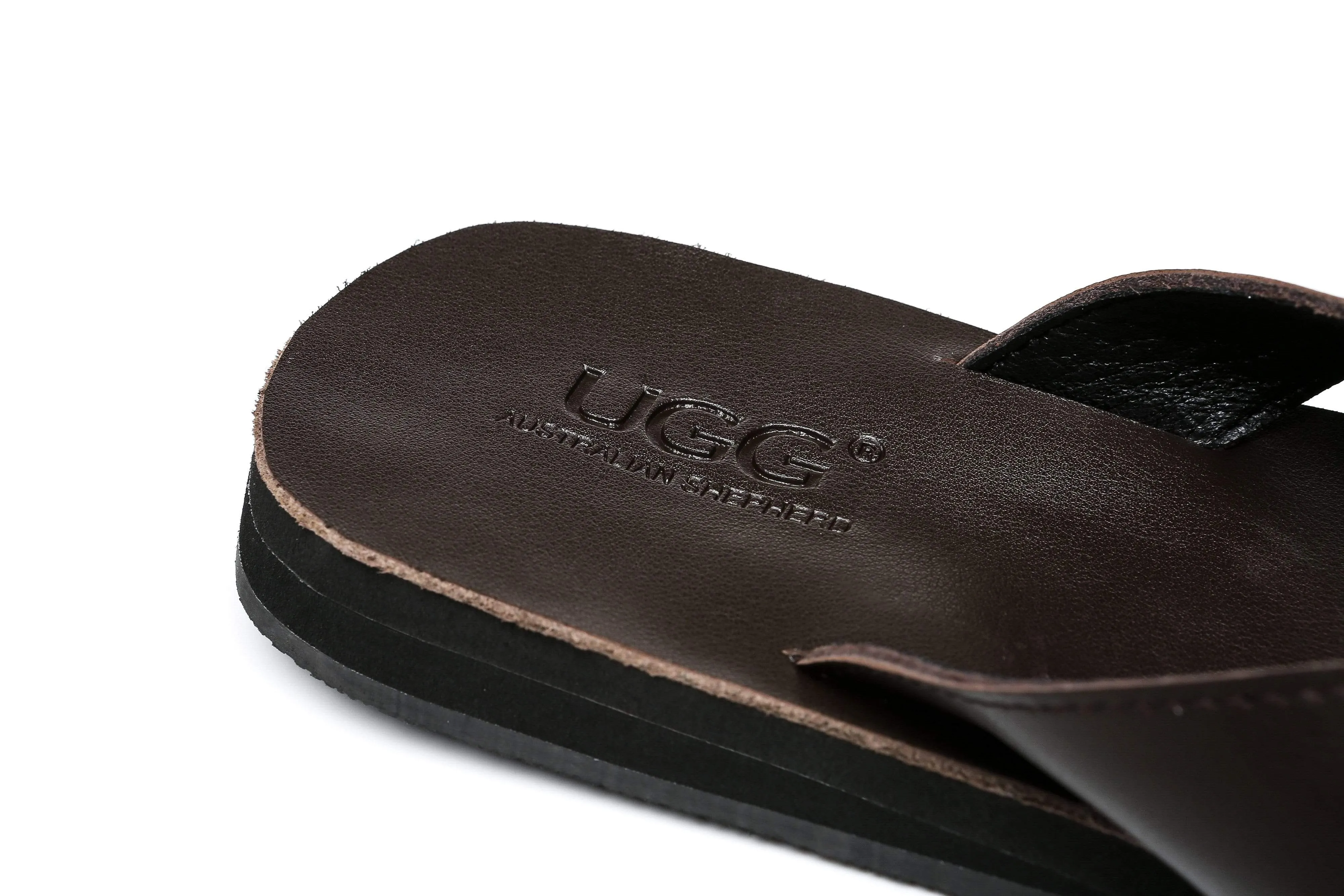 Australian Shepherd® Murphy Women and Men Leather Slides Thong
