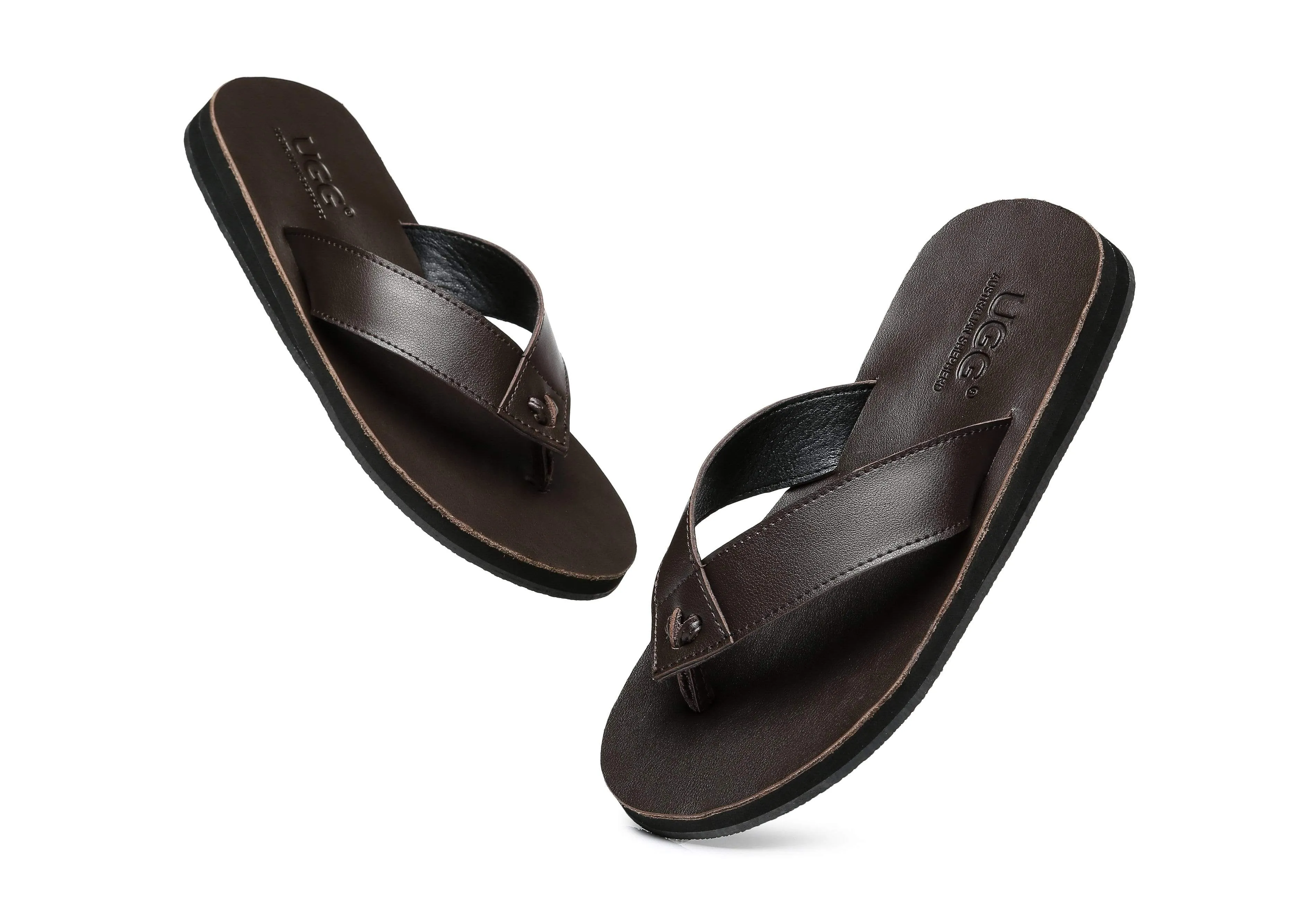 Australian Shepherd® Murphy Women and Men Leather Slides Thong