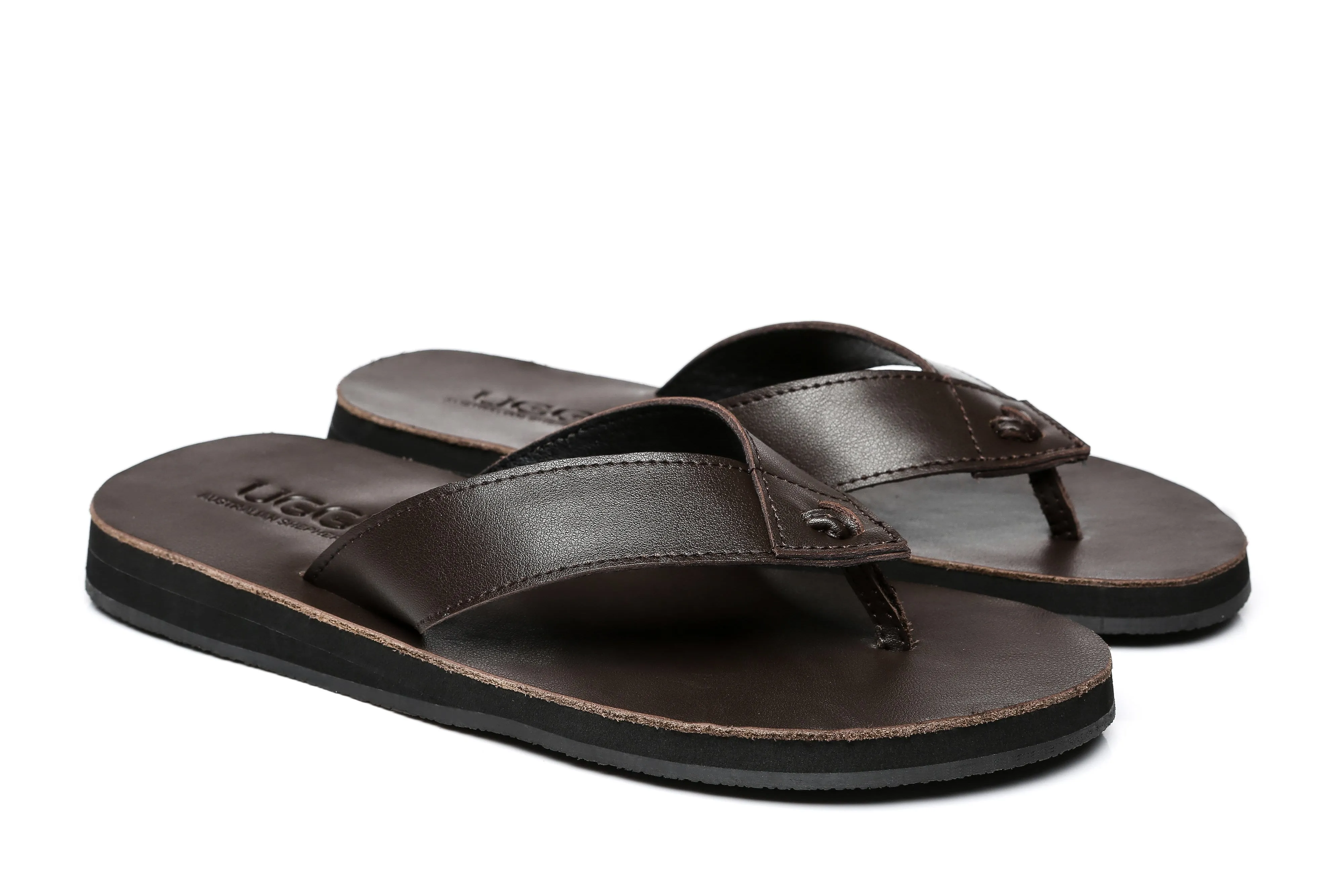 Australian Shepherd® Murphy Women and Men Leather Slides Thong