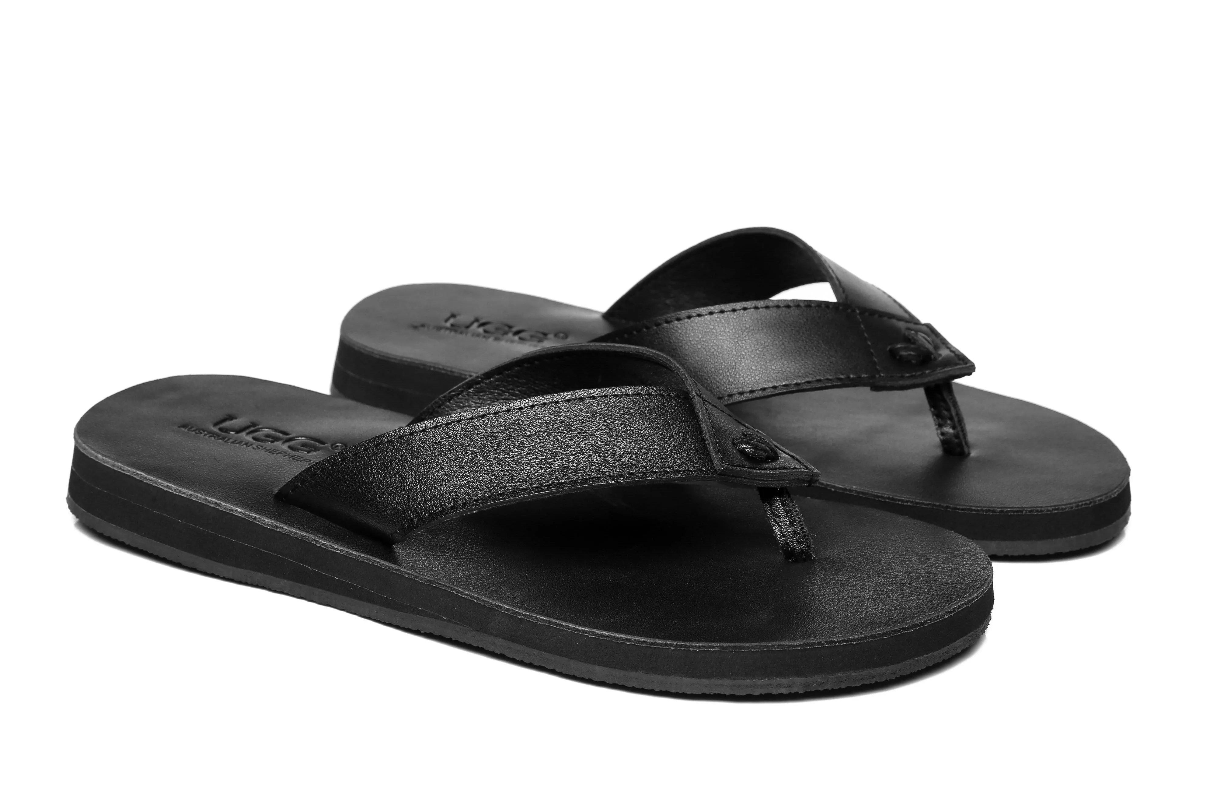 Australian Shepherd® Murphy Women and Men Leather Slides Thong
