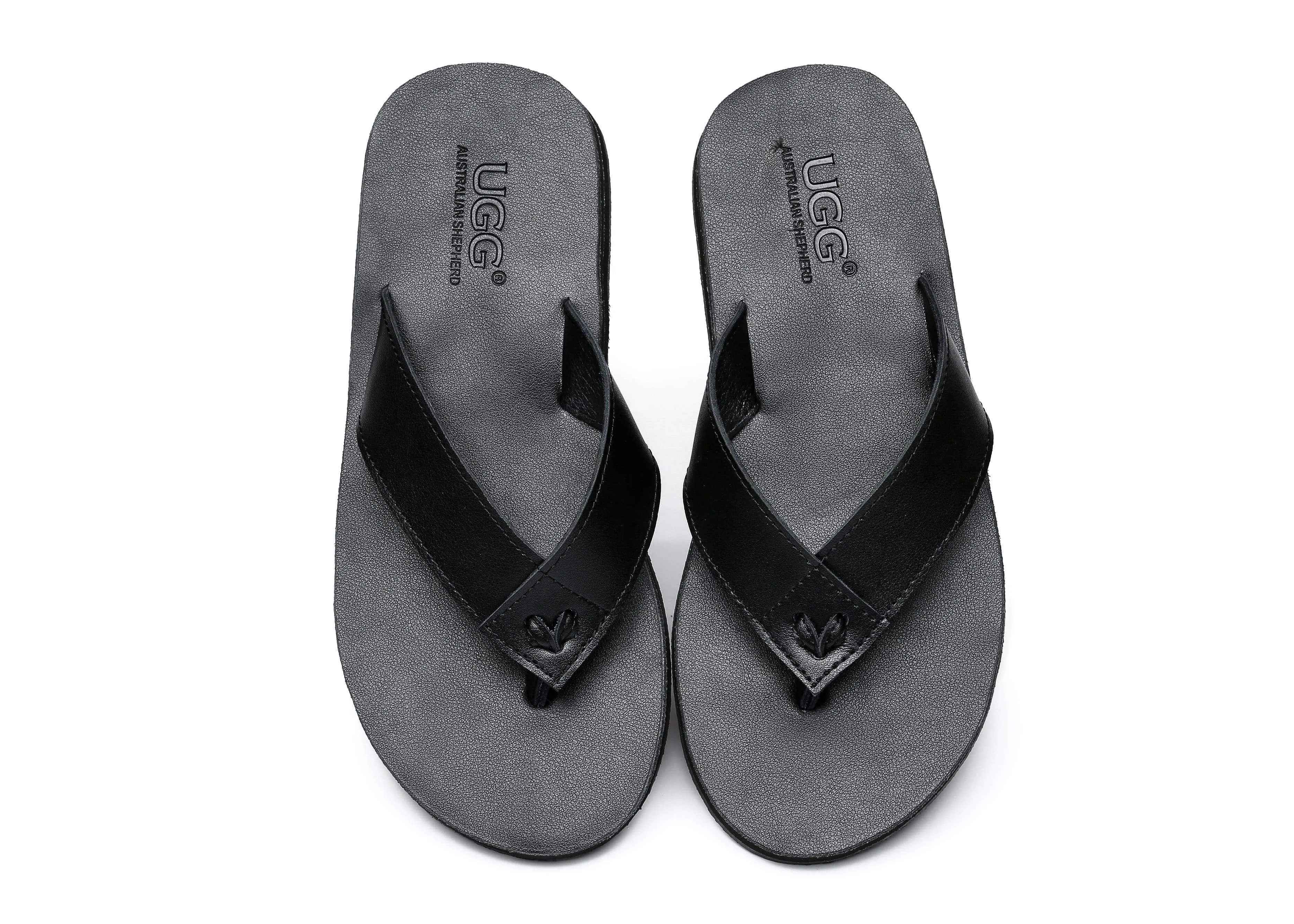 Australian Shepherd® Murphy Women and Men Leather Slides Thong