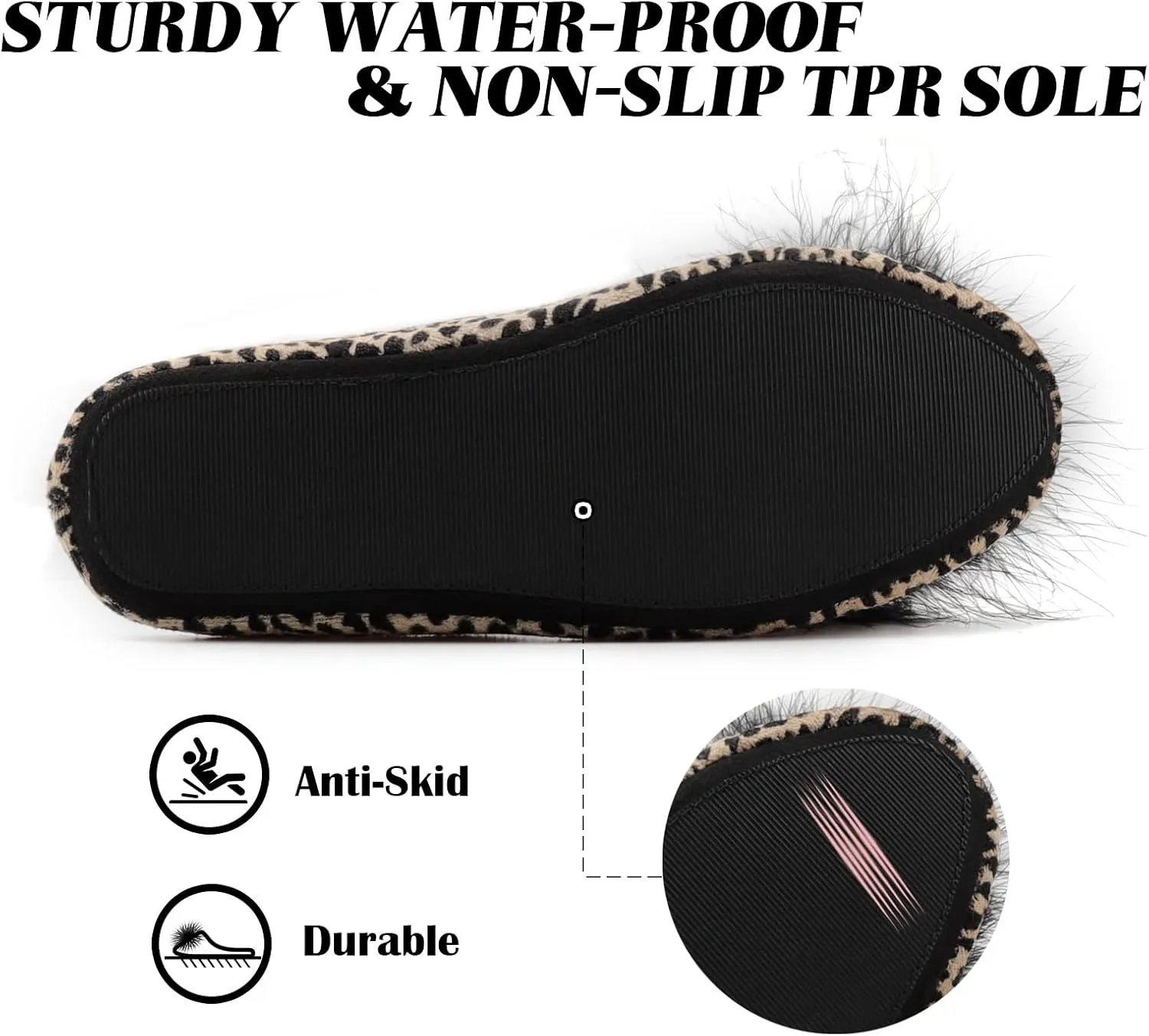 BCTEX COLL Women's Cozy Velvet Memory Foam House Slipper, Ladies Fuzzy Bedroom Slipper Non-slip Sole