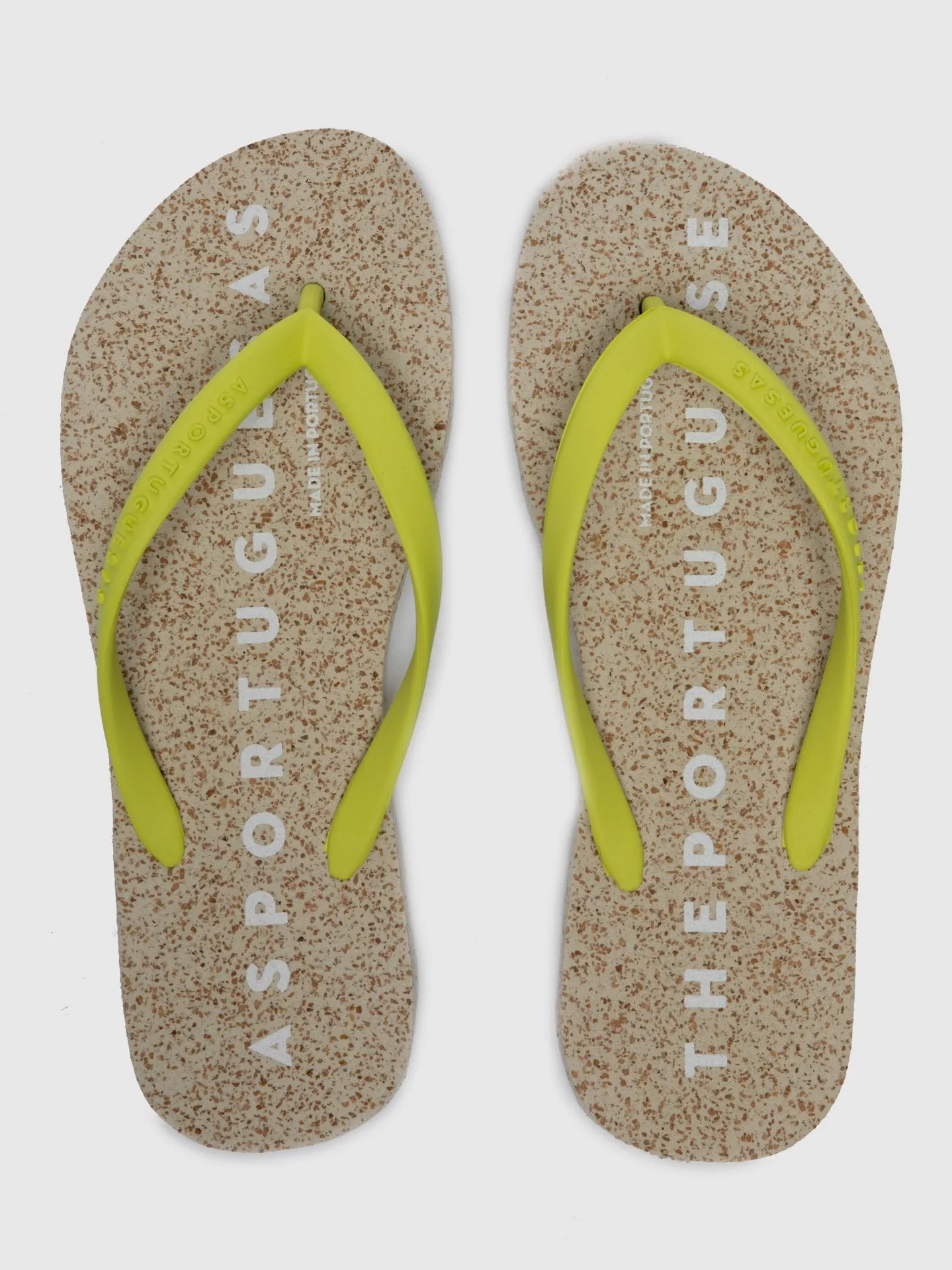 Beach Flip-Flops BASE Yellow Rubber Strap