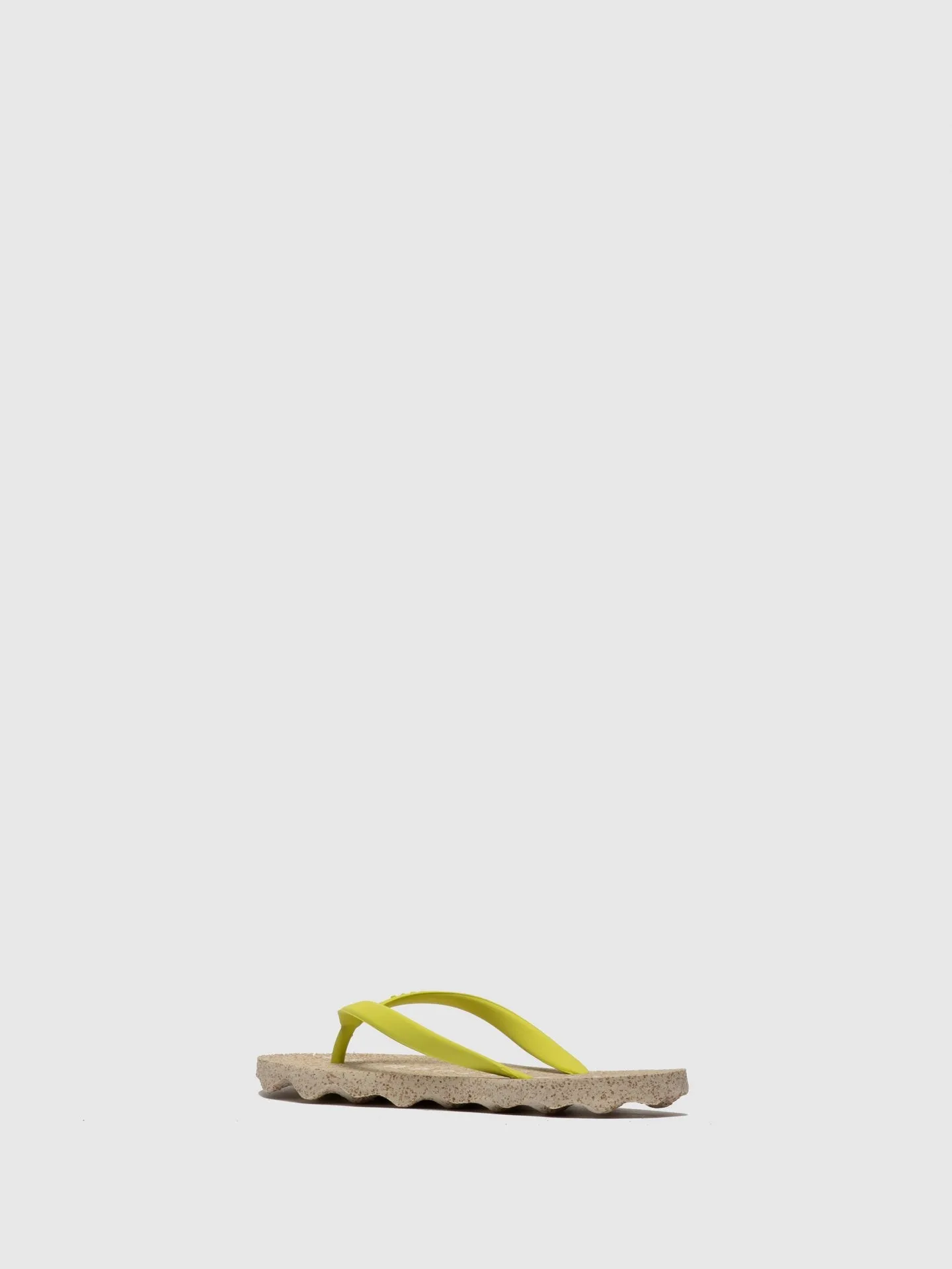 Beach Flip-Flops BASE Yellow Rubber Strap