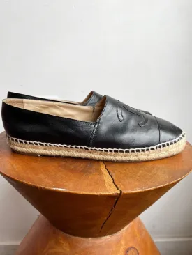 BLACK RAFFIA ESPADRILLES