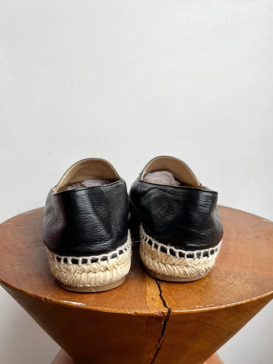 BLACK RAFFIA ESPADRILLES
