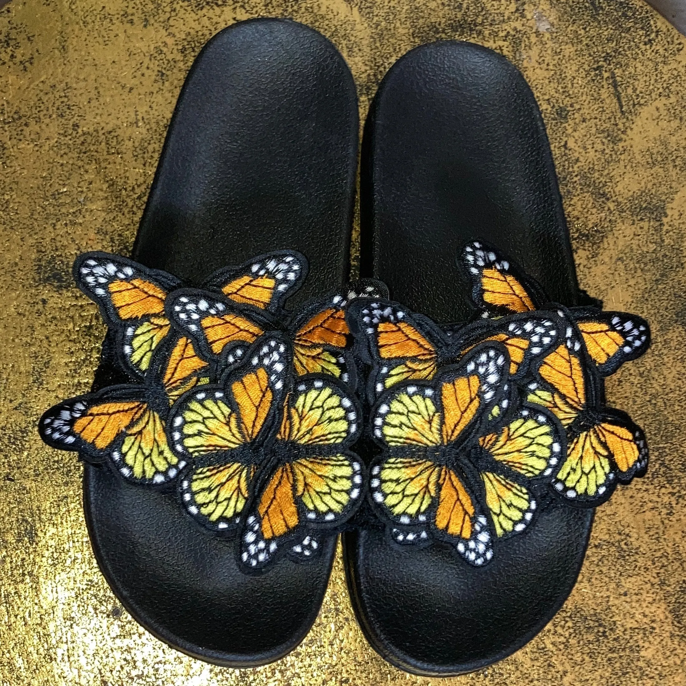 butterfly sandals yellow