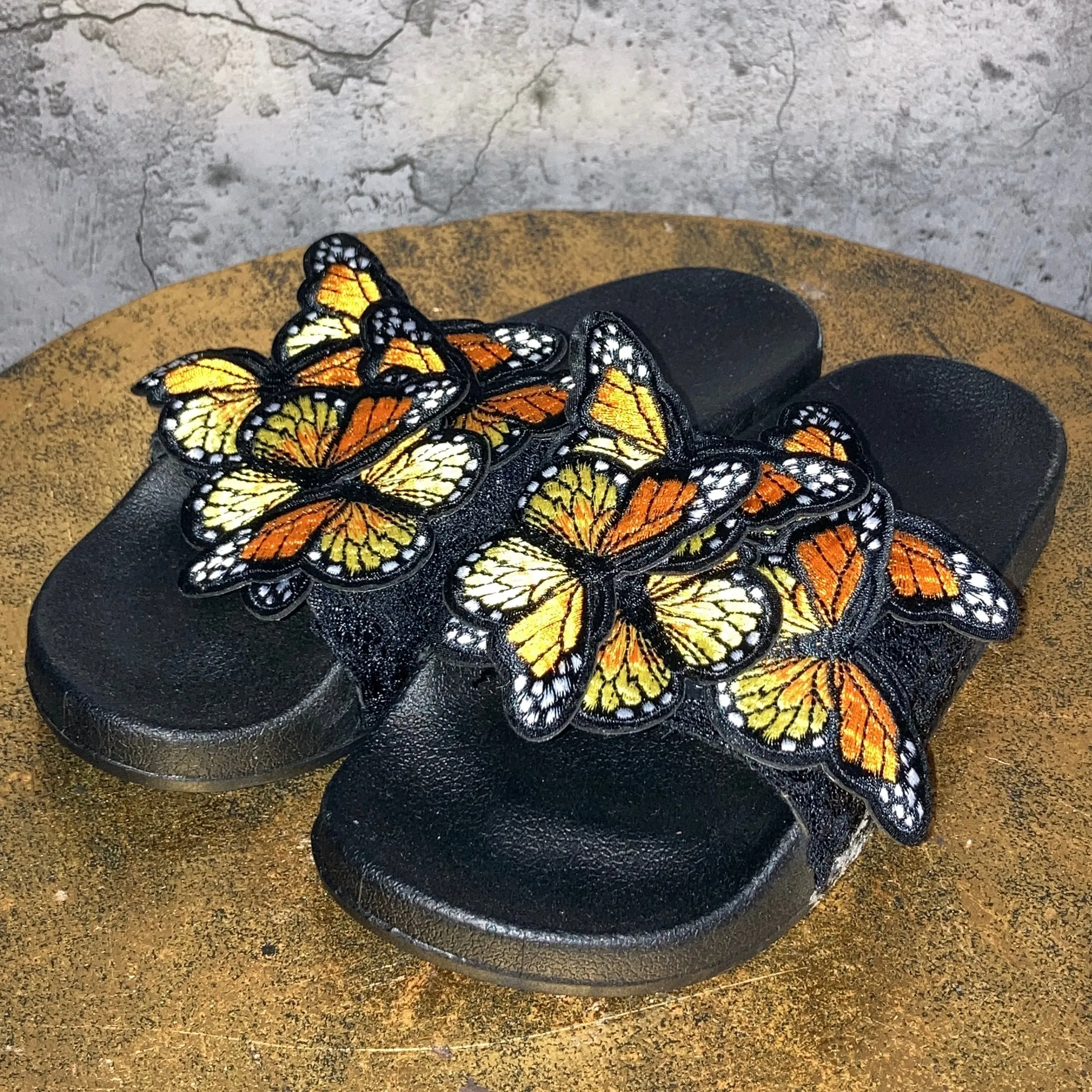 butterfly sandals yellow