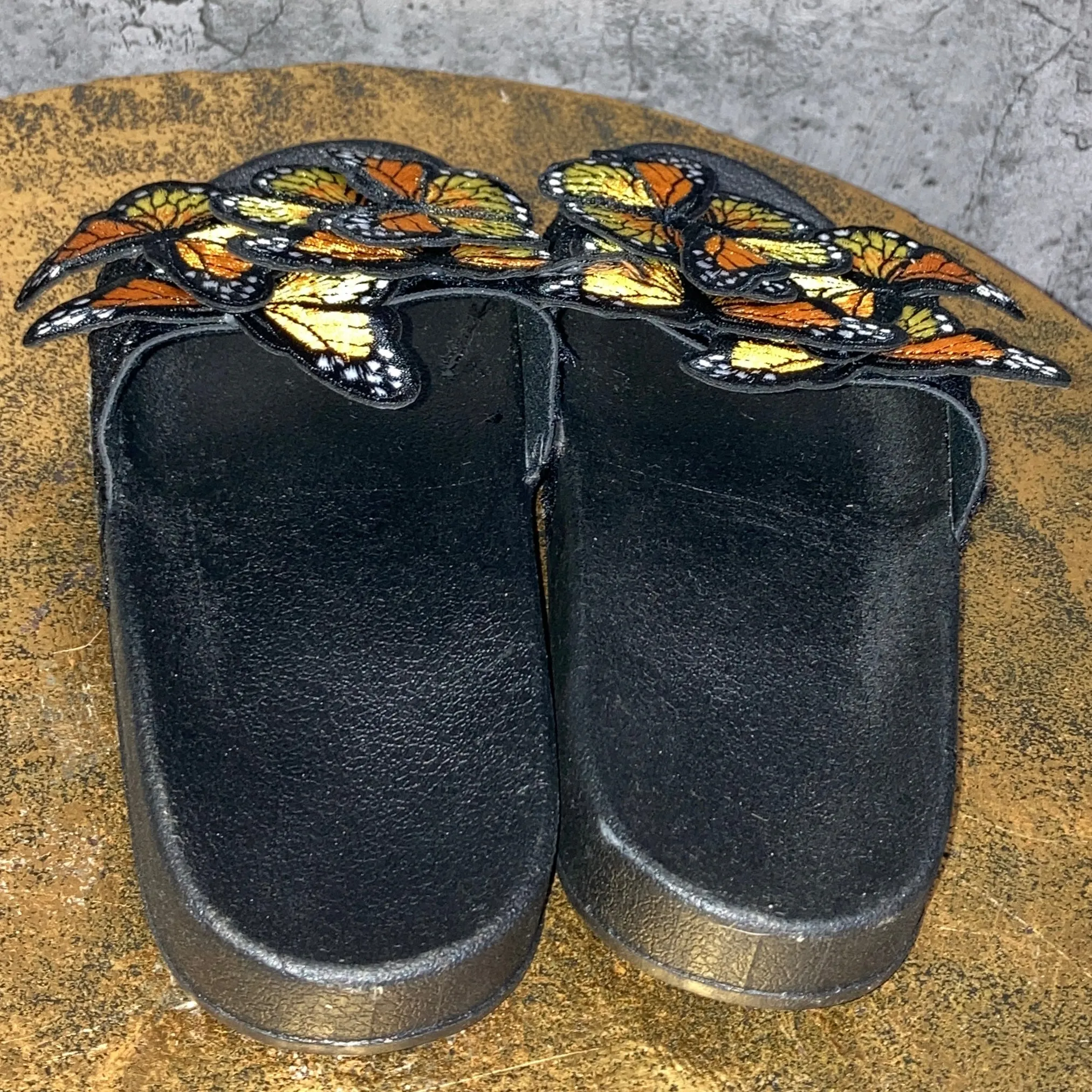 butterfly sandals yellow
