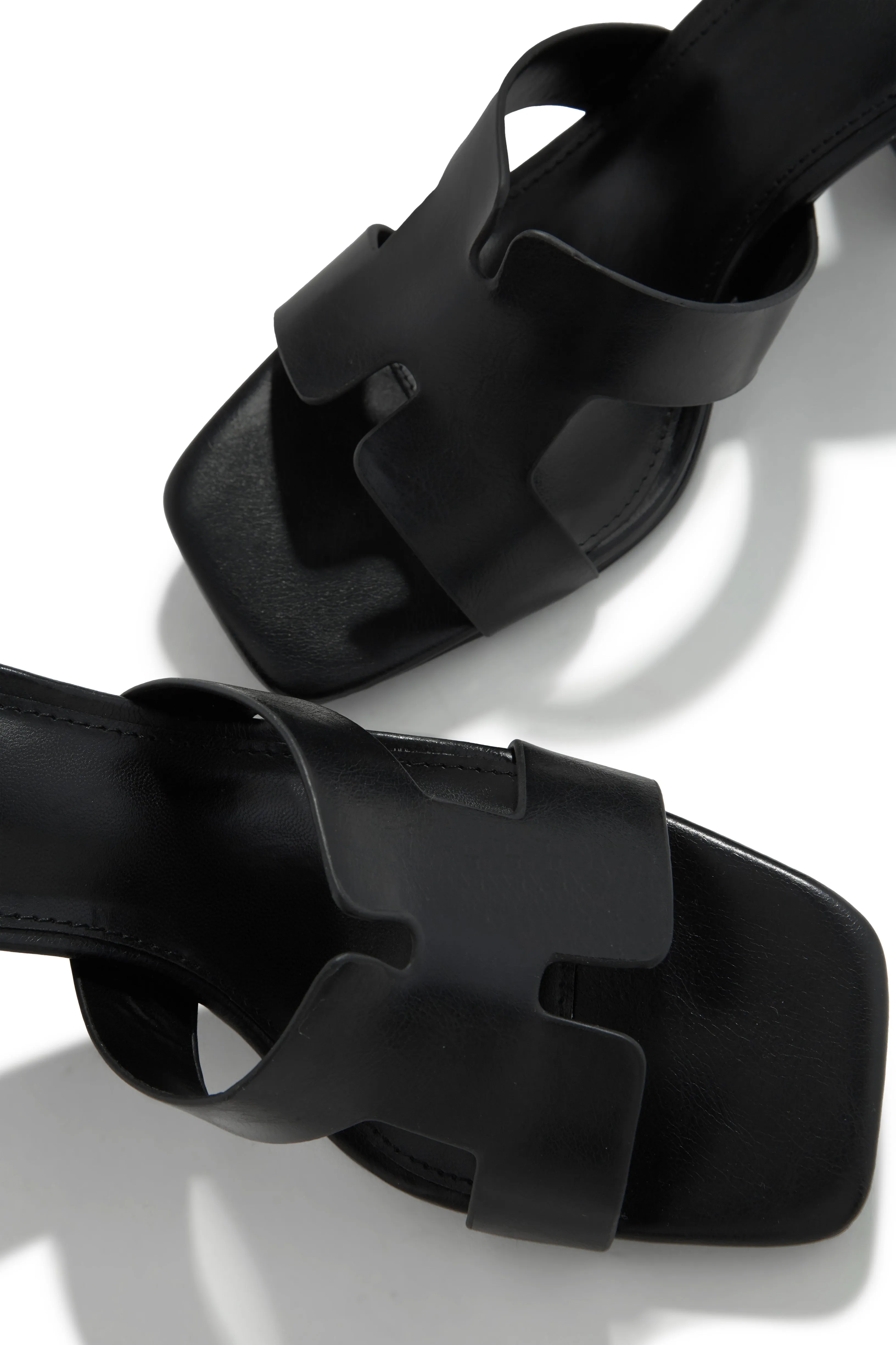 Carina Block Heel Mules - Black