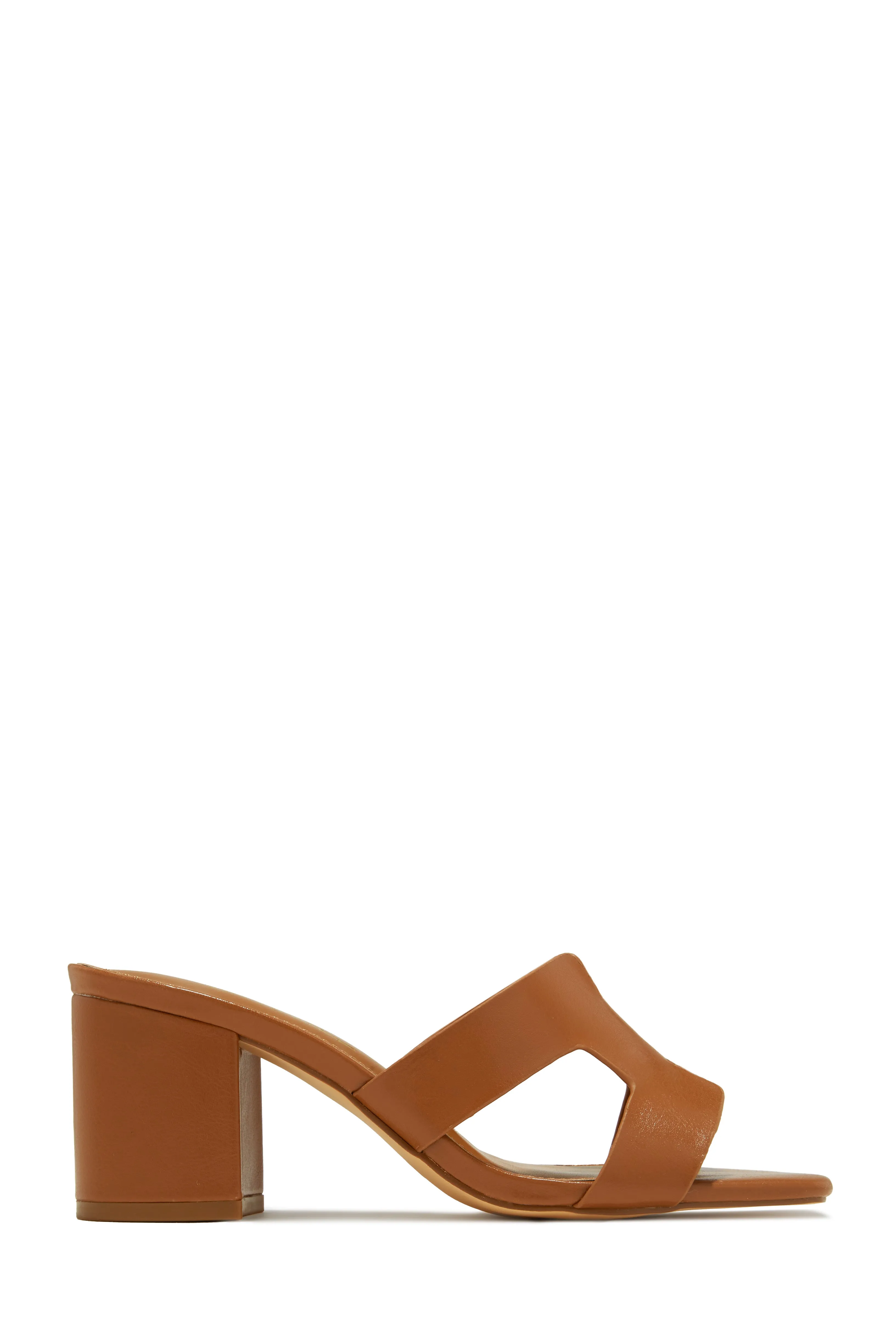 Carina Block Heel Mules - Nude