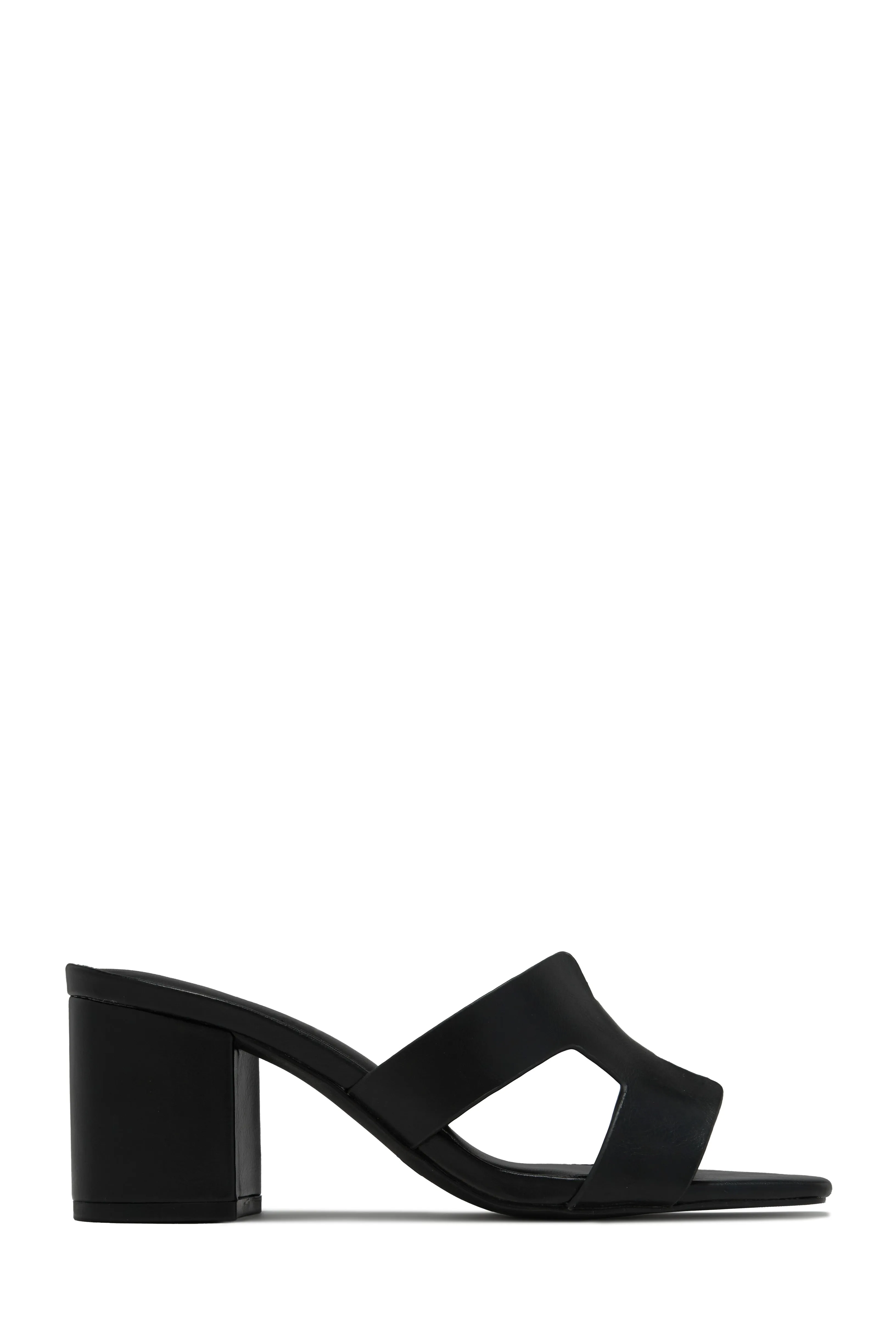 Carina Block Heel Mules - Nude