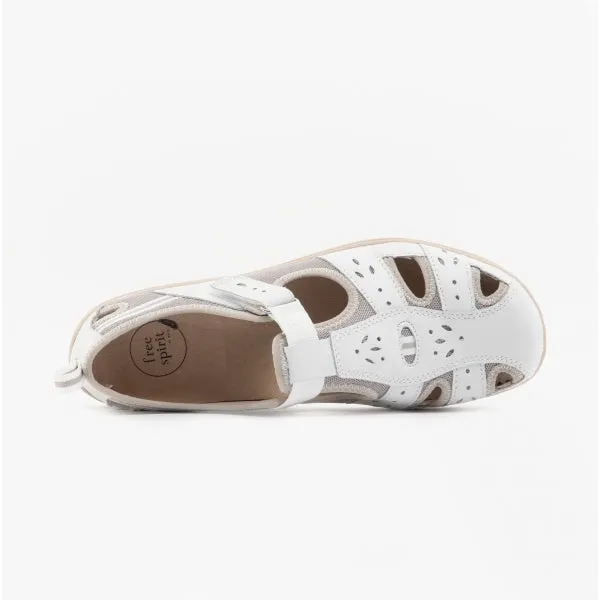 CLEVELAND Ladies Sporty Shoes White