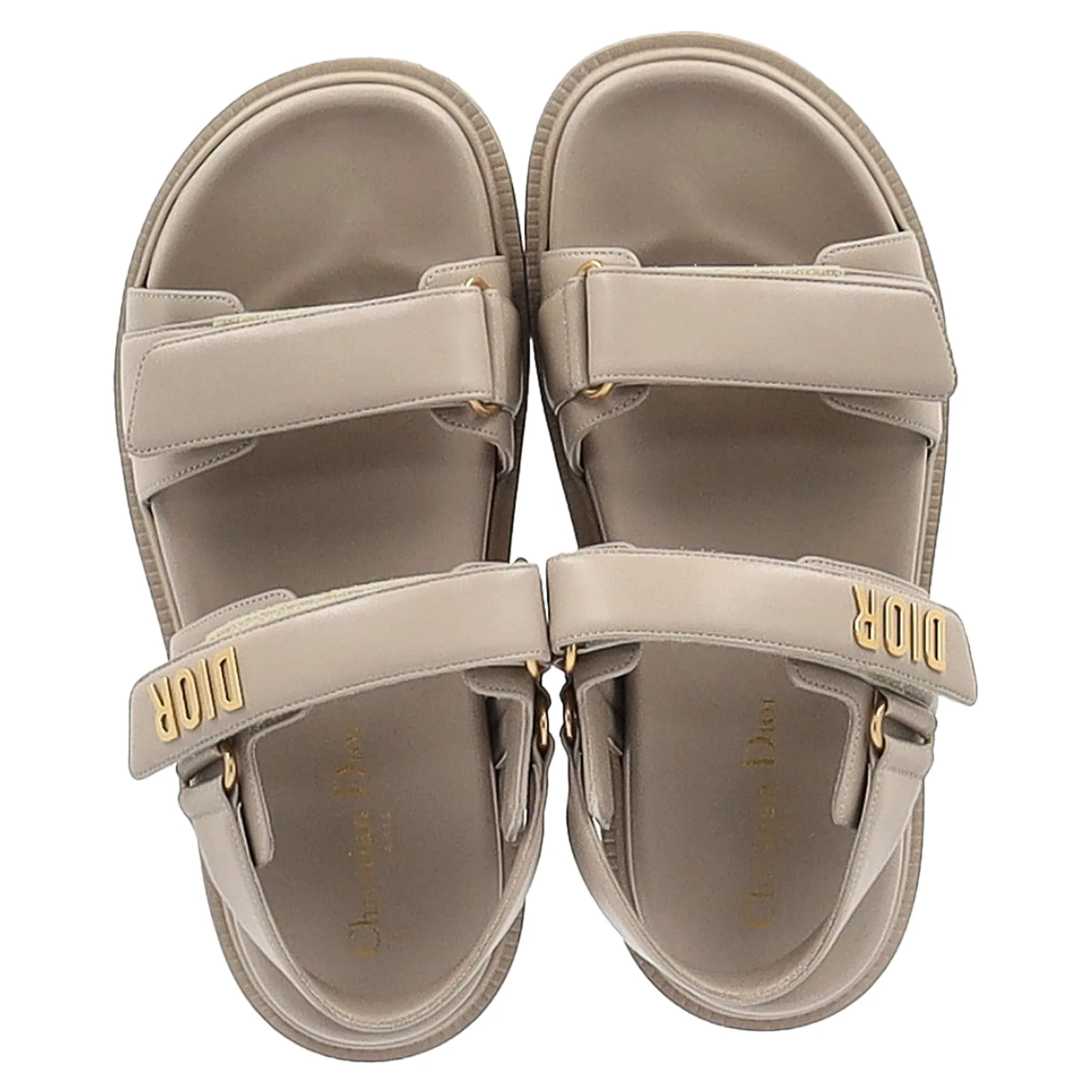Dior DiorAct Slingback Sandals in Beige Leather