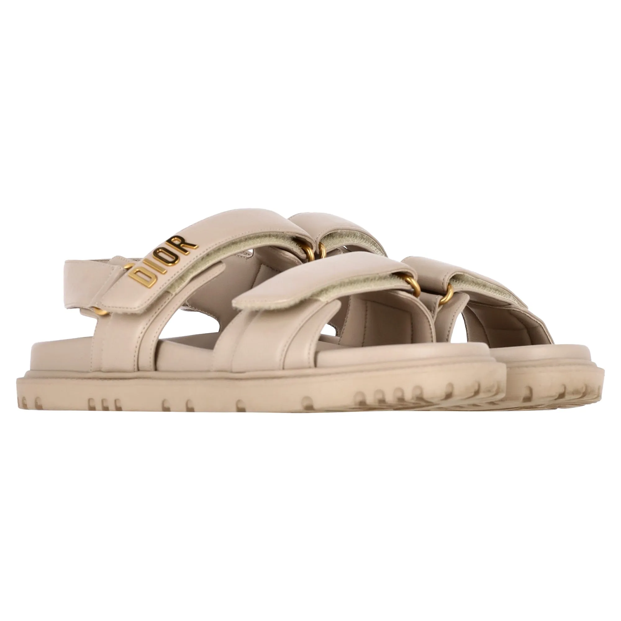 Dior DiorAct Slingback Sandals in Beige Leather