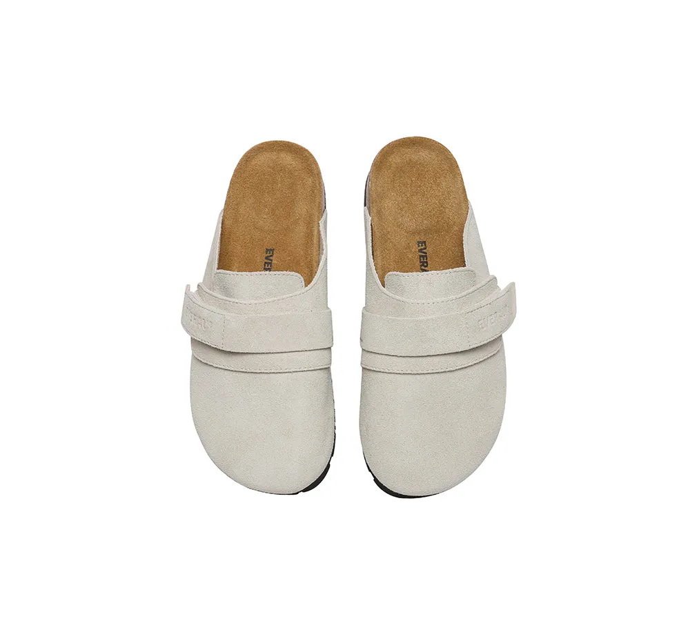 EVERAU® Double Adjustable Strap Embossed Slip-on Summer Flat Clog Slides Skyler