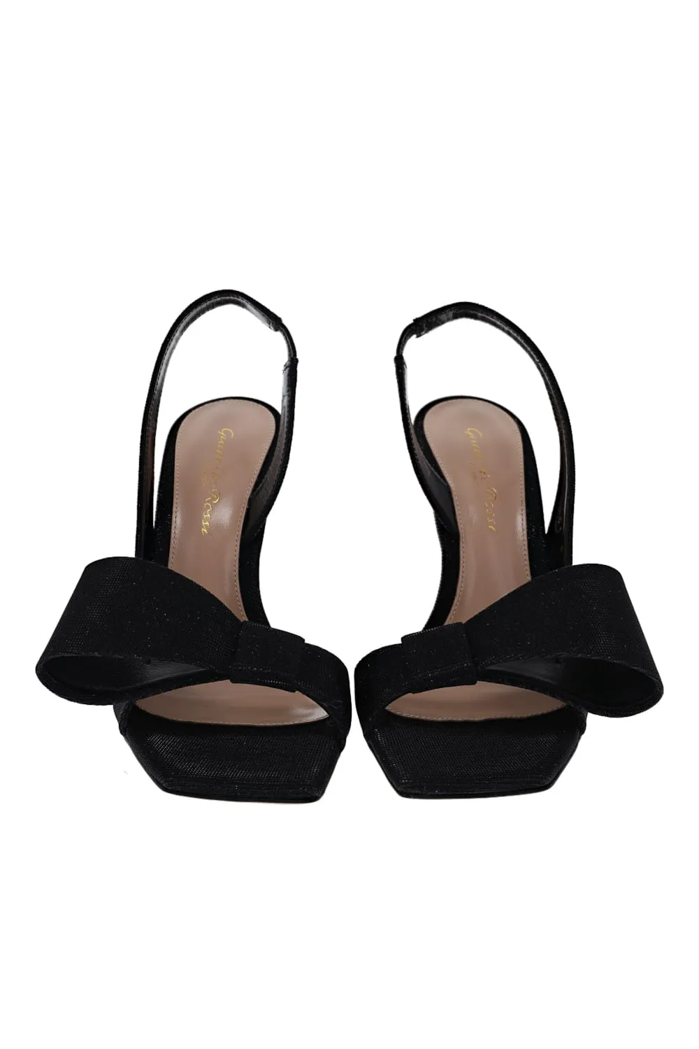 Flash Black Bow Slingback Sandals