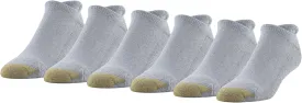 GOLDTOE Men's 656HT Cotton No Show Heel Tab Athletic Socks, 6-Pairs