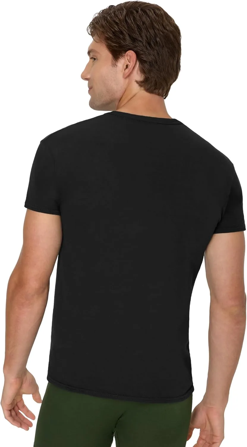 Hanes T-Shirt 6-Pack, Stay-Tucked Soft Cotton, Best Undershirts for Men, Assorted Pocket Tees