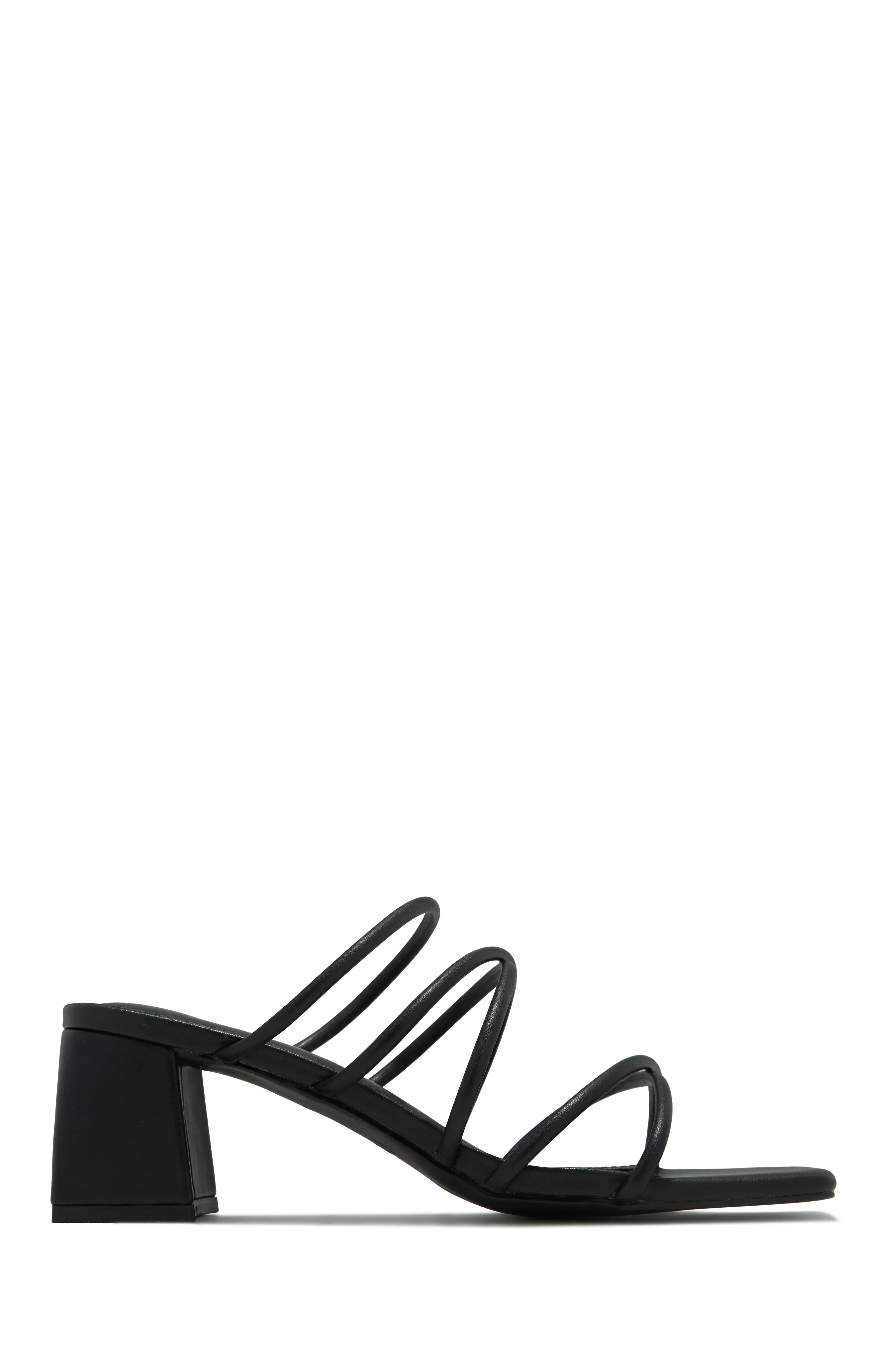Hannah Block Mid Heel Mules - Gold