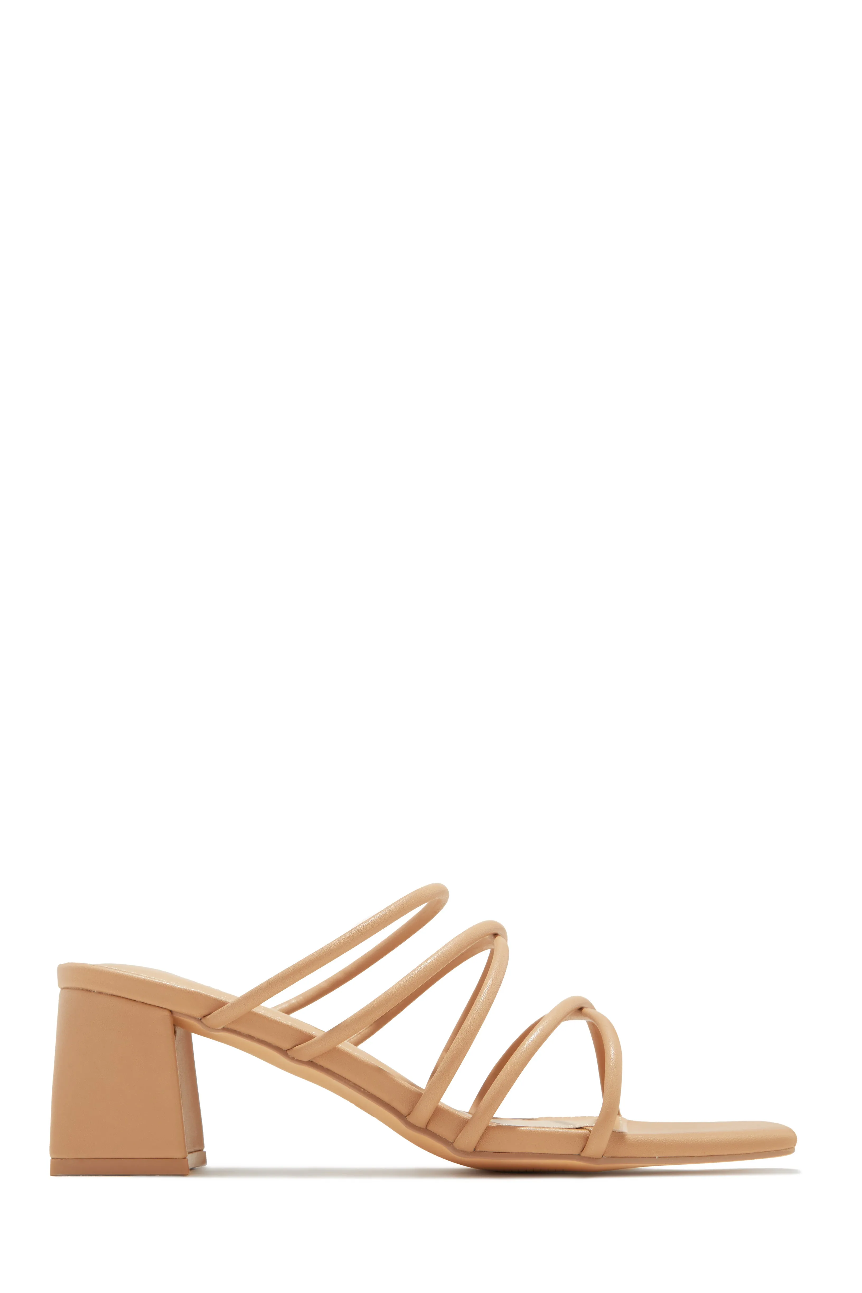 Hannah Block Mid Heel Mules - Silver