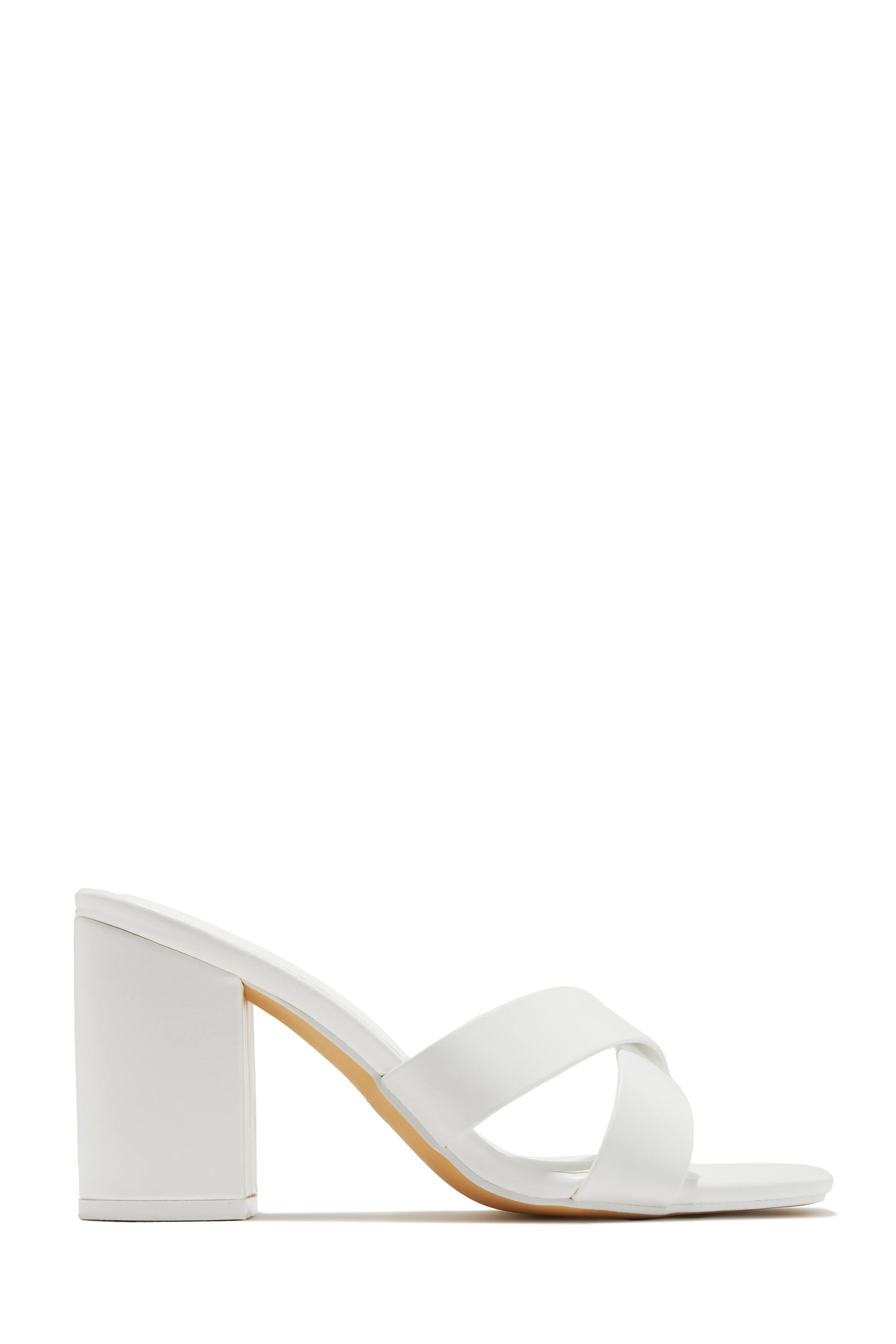 Joana Block Mid Heel Mules - Nude