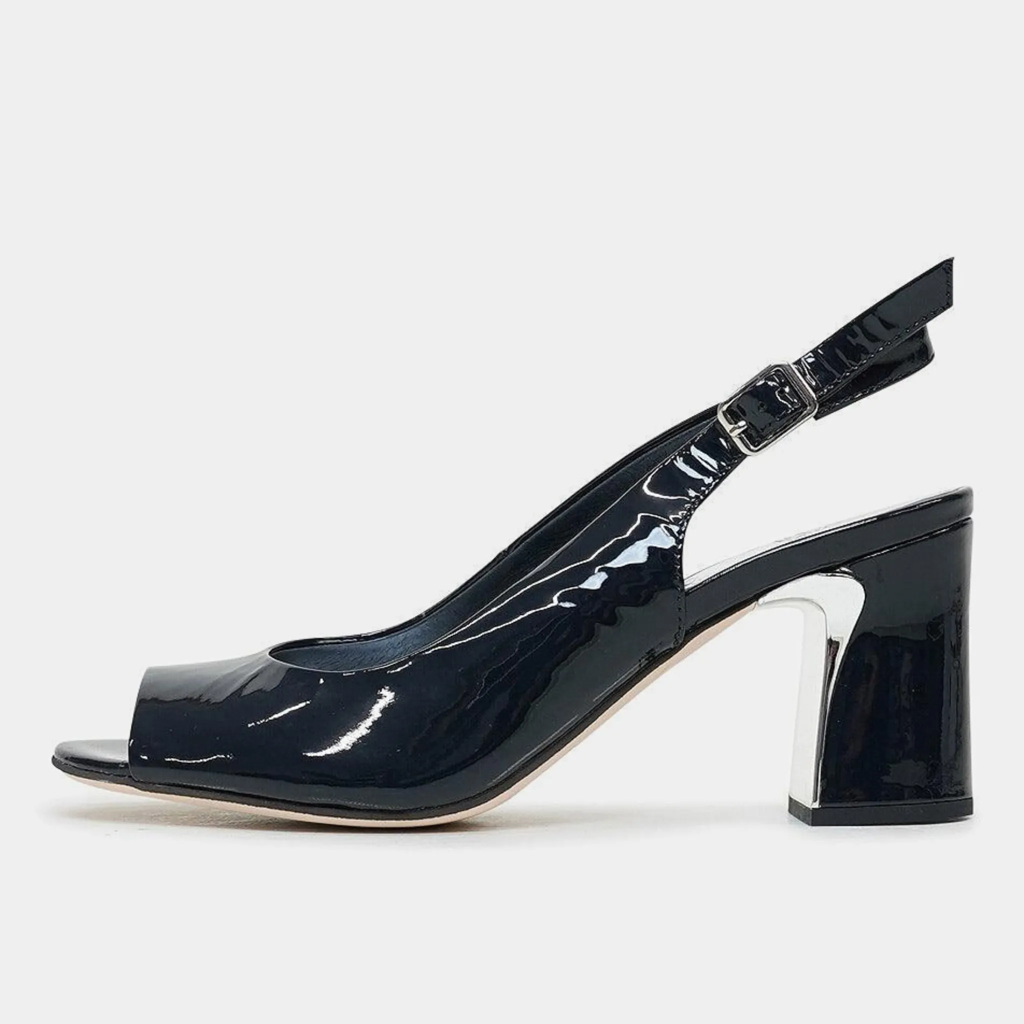 Kianna Navy Patent Leather Heels