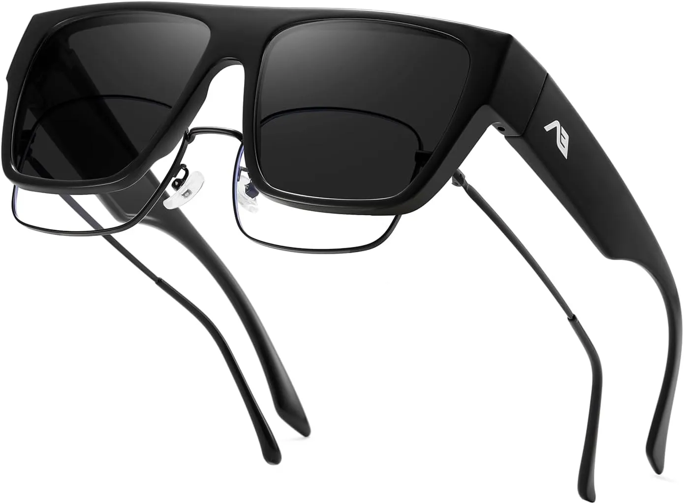 kimorn Fit Over Glasses Sunglasses for Women Men Trendy Square Shades Sun glasses Polarized UV400 Protection