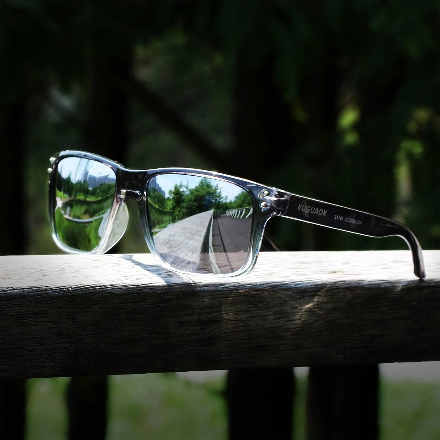 KUGUAOK Polarized Square Sunglasses For Men and Women Matte Finish Sun Glasses UV Protection Glasses