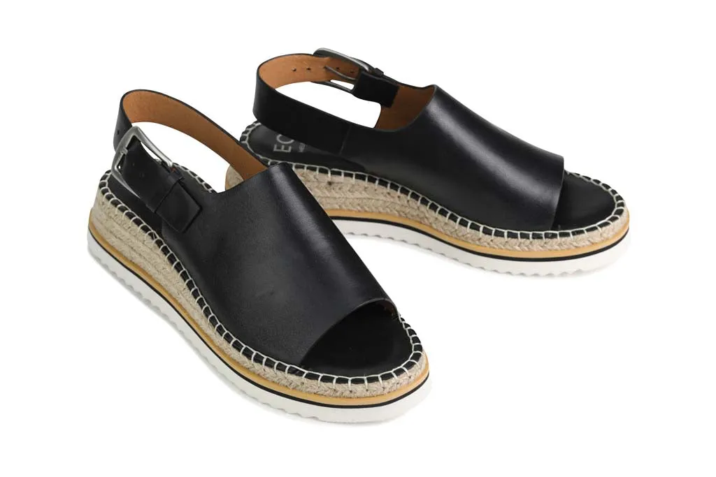 MARLA LEATHER ESPADRILLES SANDALS