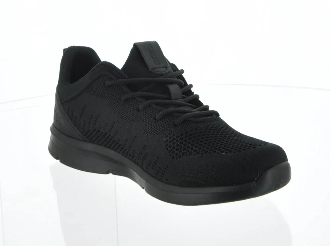 MEN'S SHOES BLACK MESH TENNIS SNEAKERS 6225M