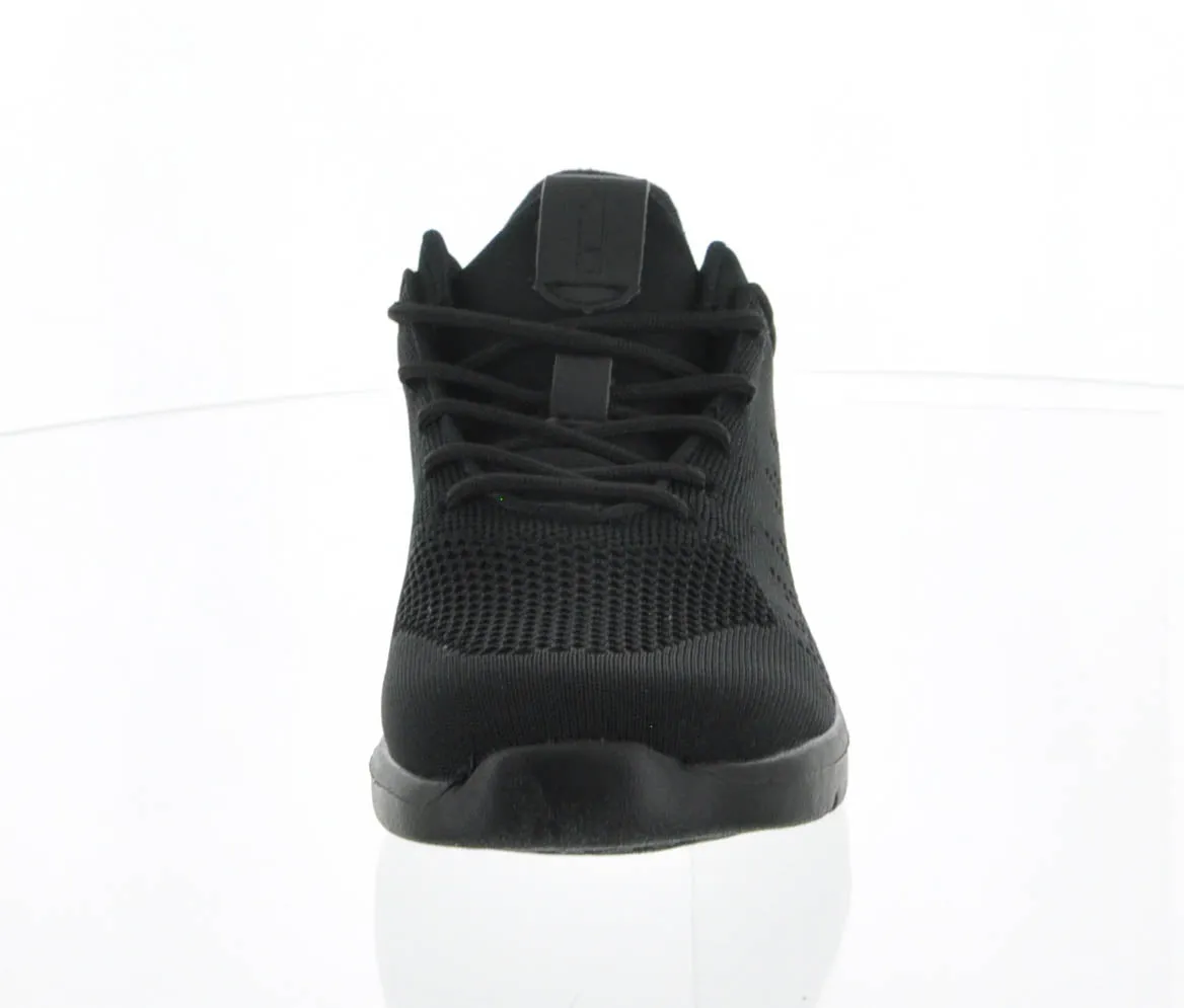 MEN'S SHOES BLACK MESH TENNIS SNEAKERS 6225M