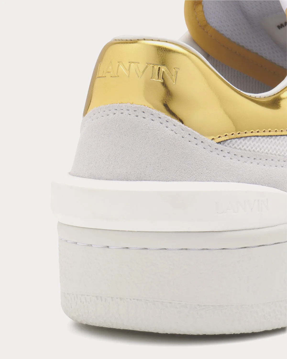 Mesh Clay White / Gold Low Top Sneakers