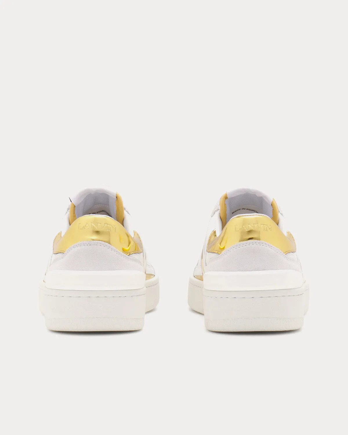 Mesh Clay White / Gold Low Top Sneakers