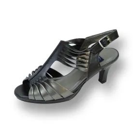 PEERAGE Lexi Women's Wide Width Leather Slingback Sandals