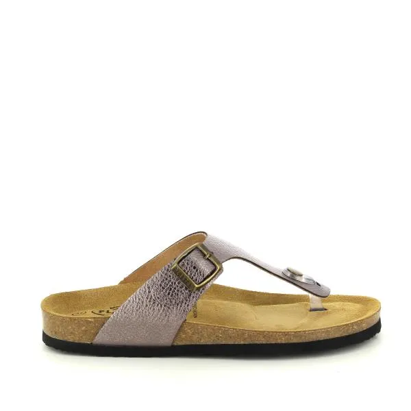 Plakton 181671 Silver Thong Sandals