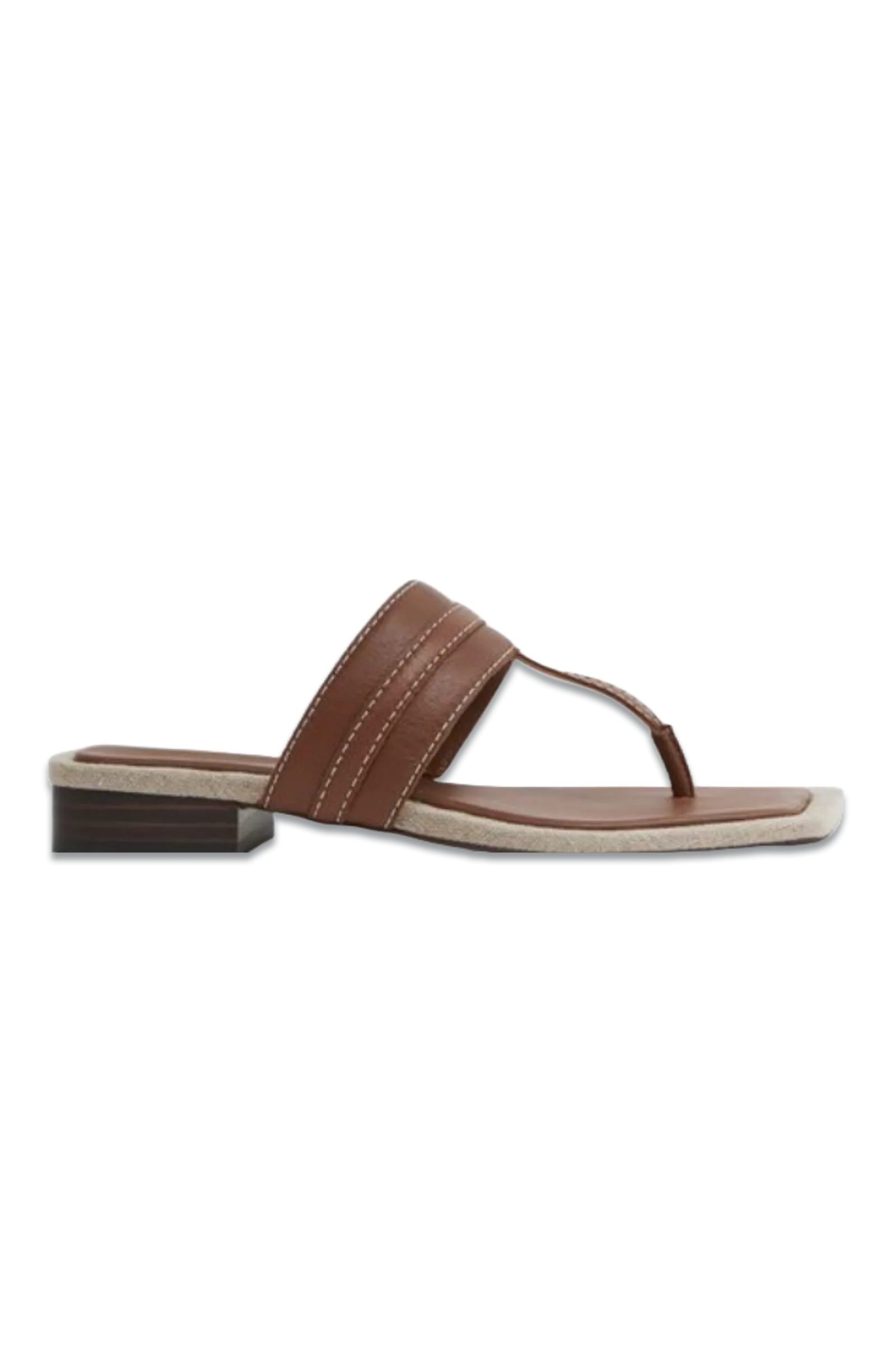 Quinn Leather Strap Thong Sandals