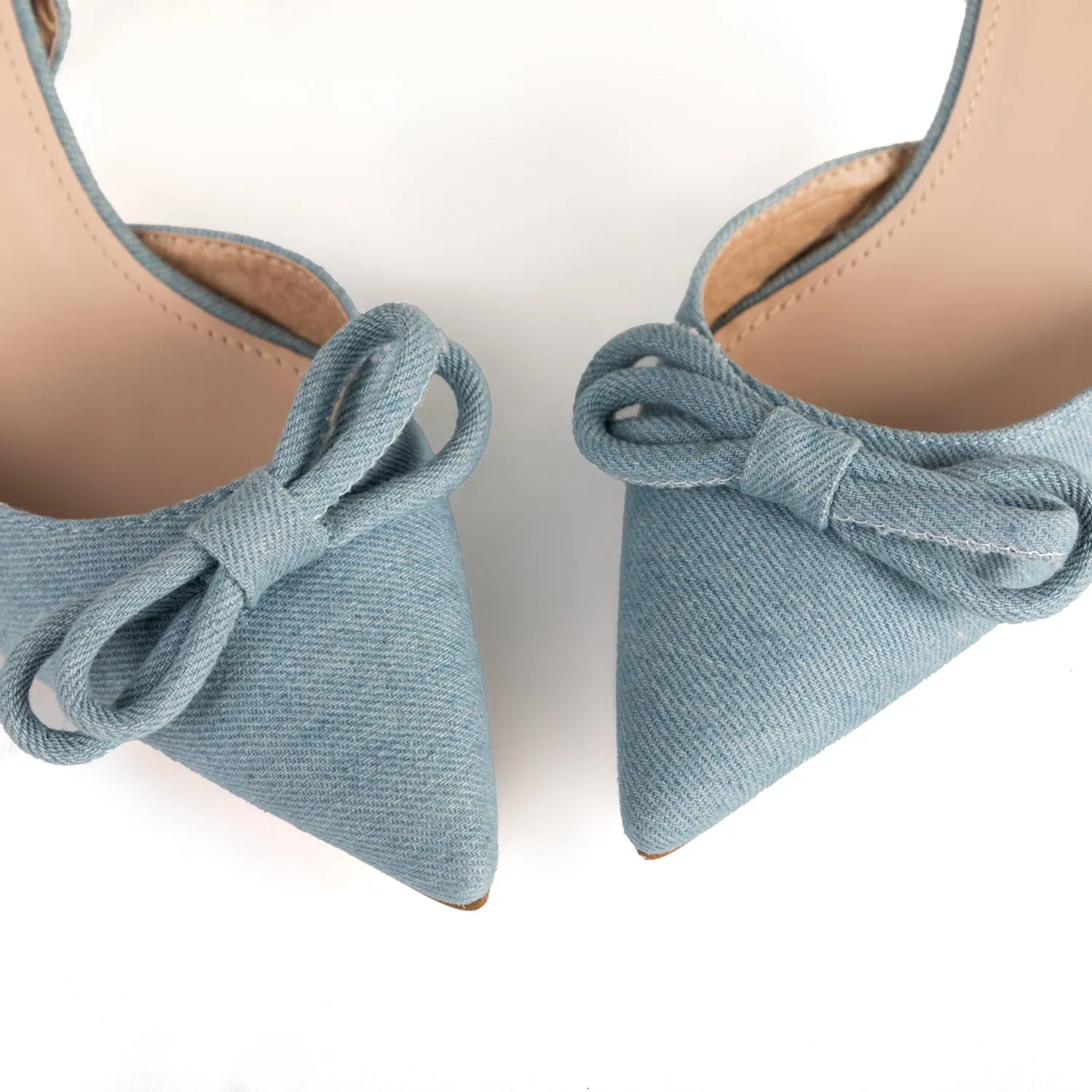 RAID Elenaa Heeled Sandals in Blue Denim