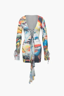 Ravelle – Ruffle tie detail – Mini dress