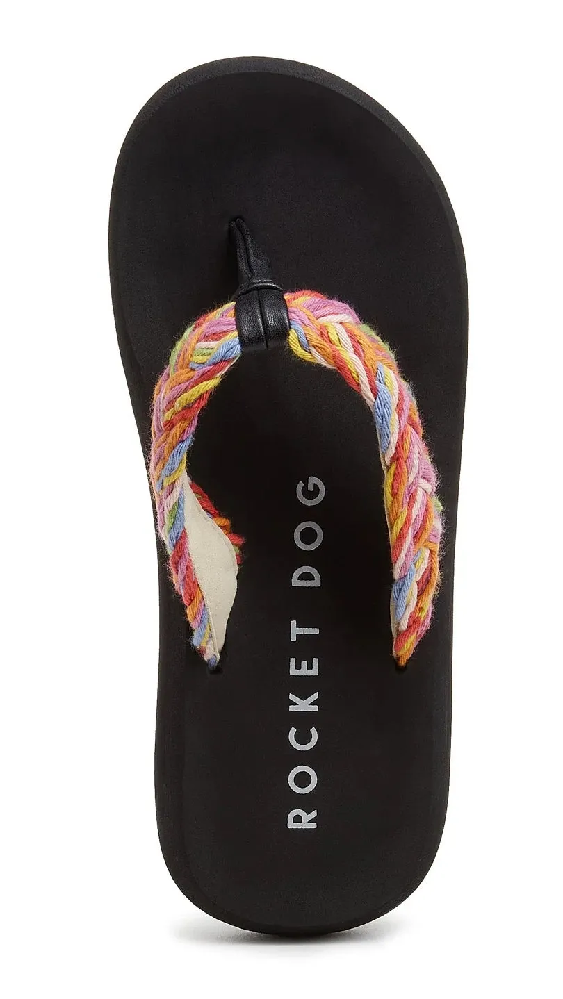 Rocket Dog Womens Sunset Woven Cord Flip Flops - Rainbow