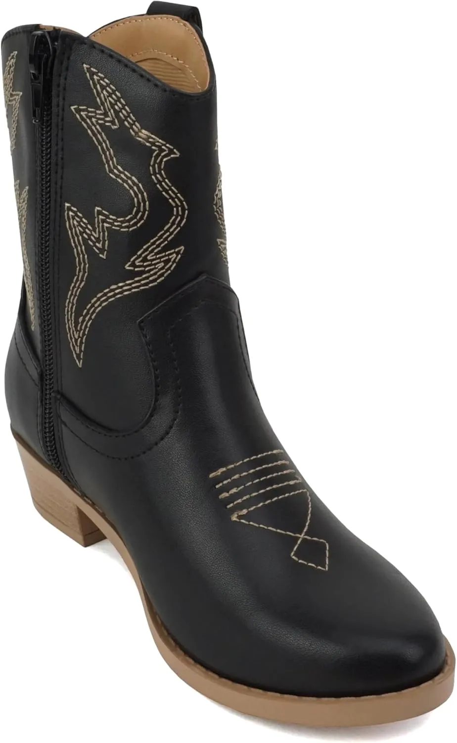Soda BLAZING-2 ~ Little Kids/Children/Girls Stitched Pointed Toe Low Heel High Top Ankle Shaft Western Boot Bootie