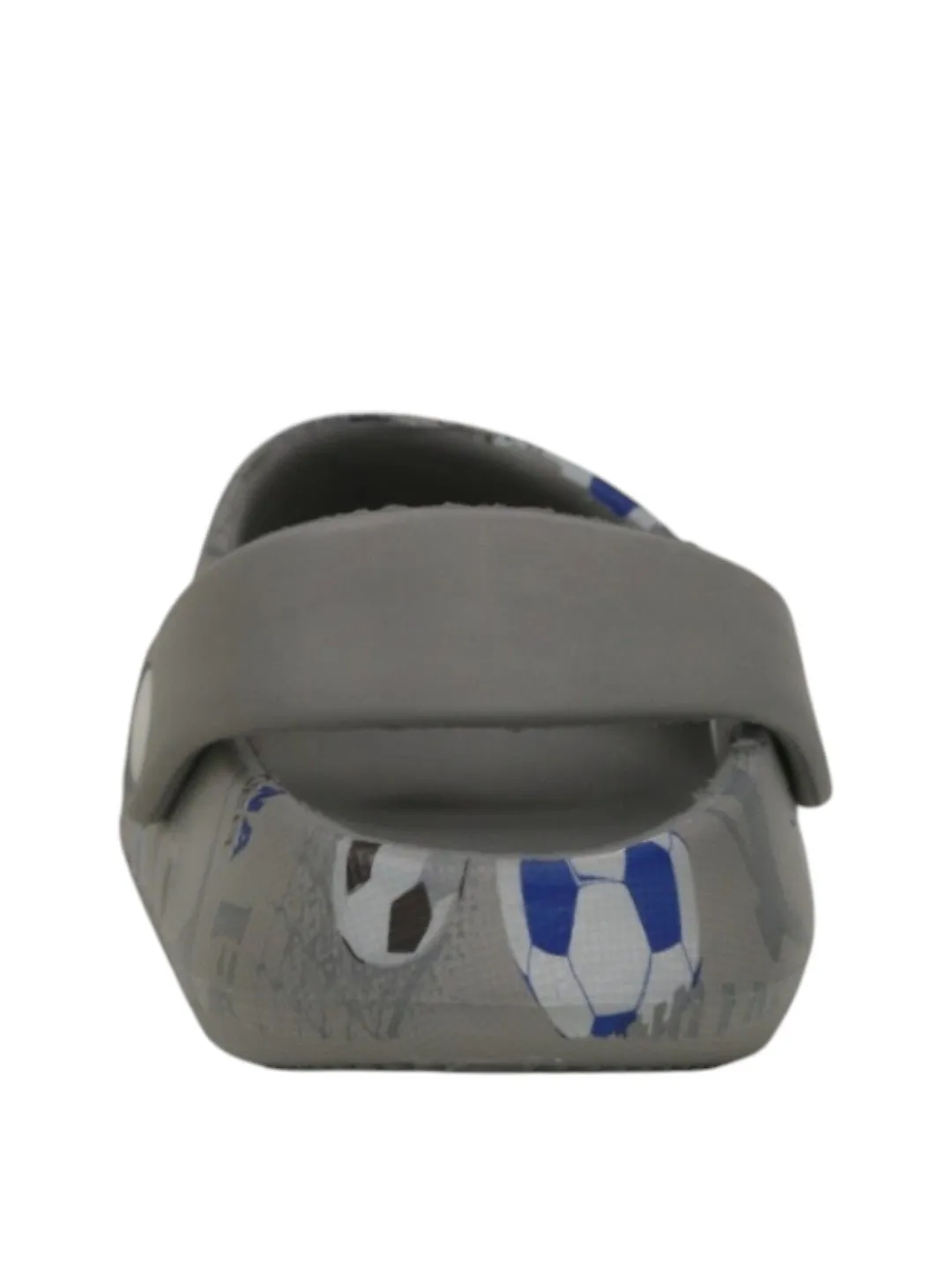 Sporty Football Theme Sandals For Boys, Grey
