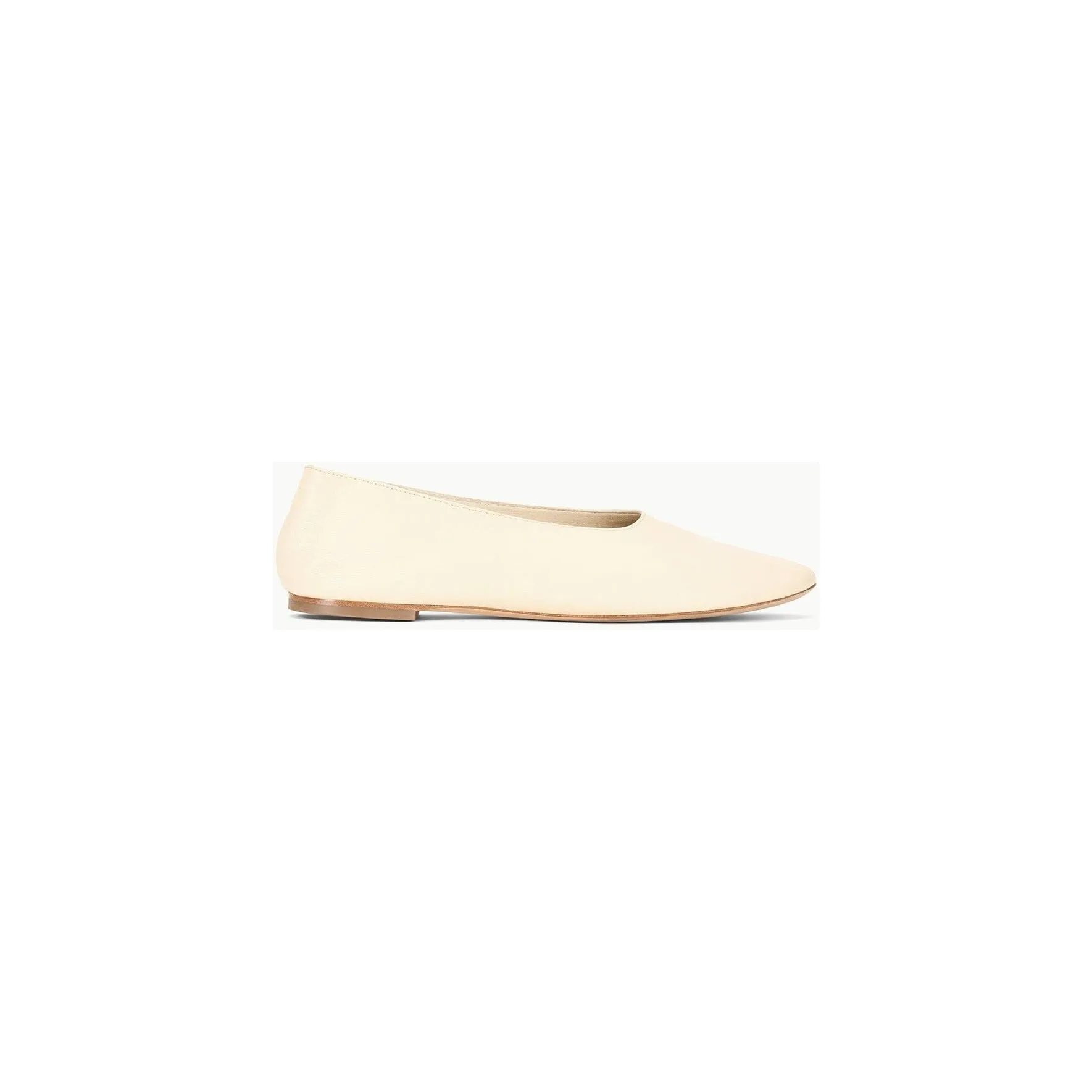 Staud Alba Ballet Flat Cream